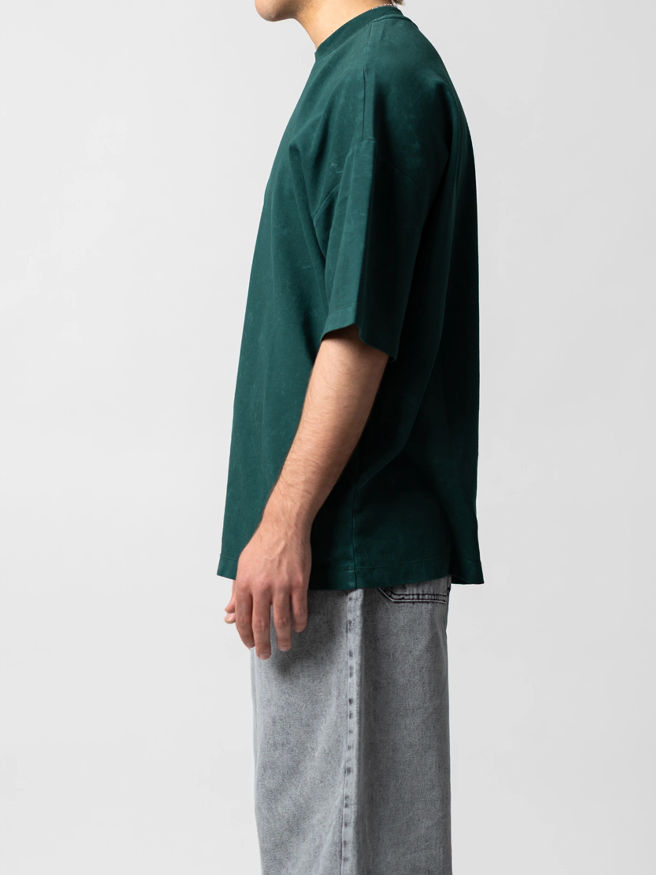 تیشرت یقه گرد سبز آستین کوتاه 