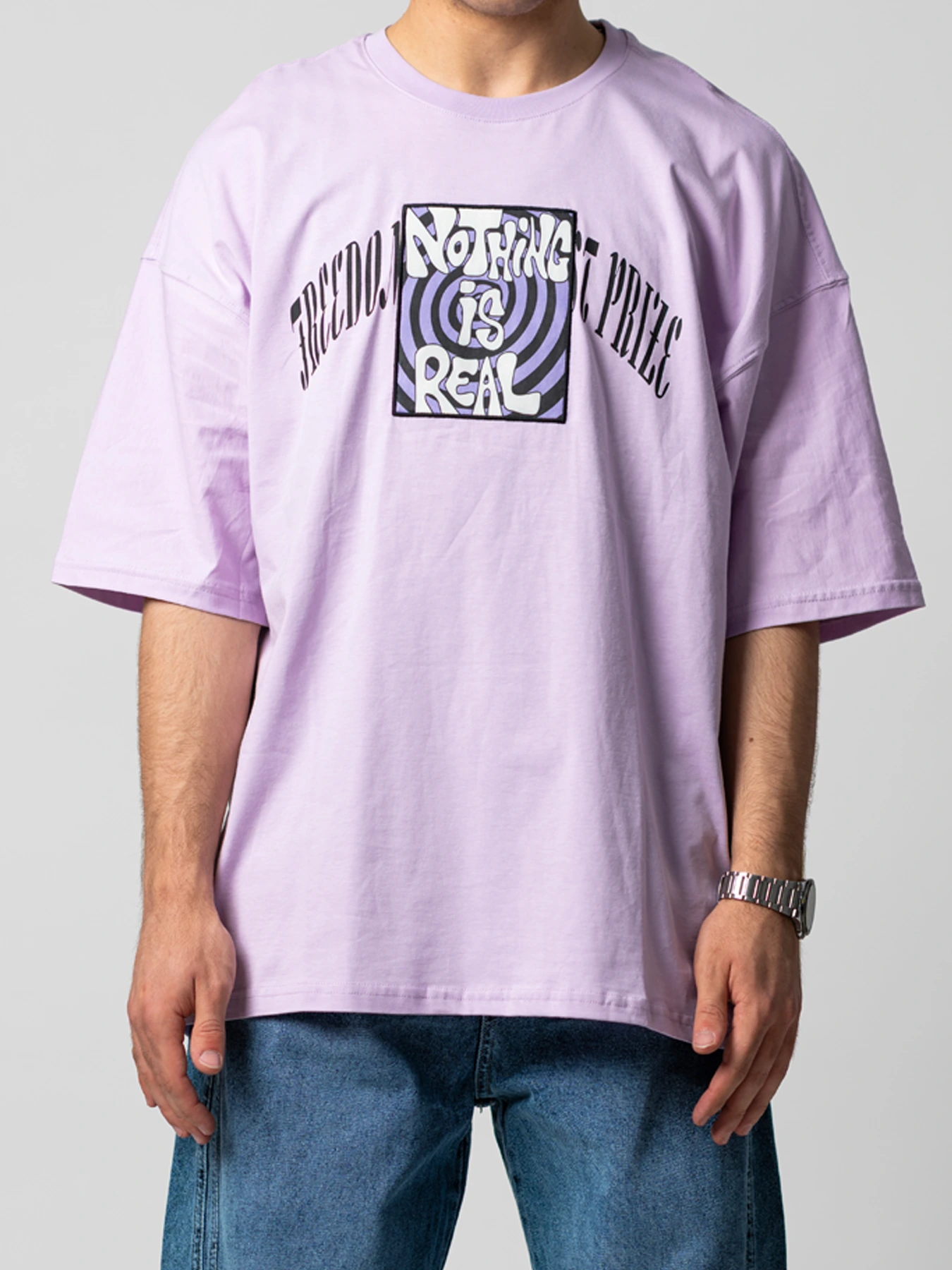 تیشرت مردانه یاسی یقه گرد