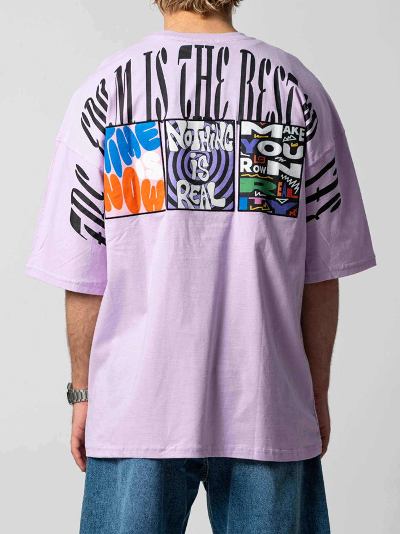 تیشرت مردانه یاسی یقه گرد