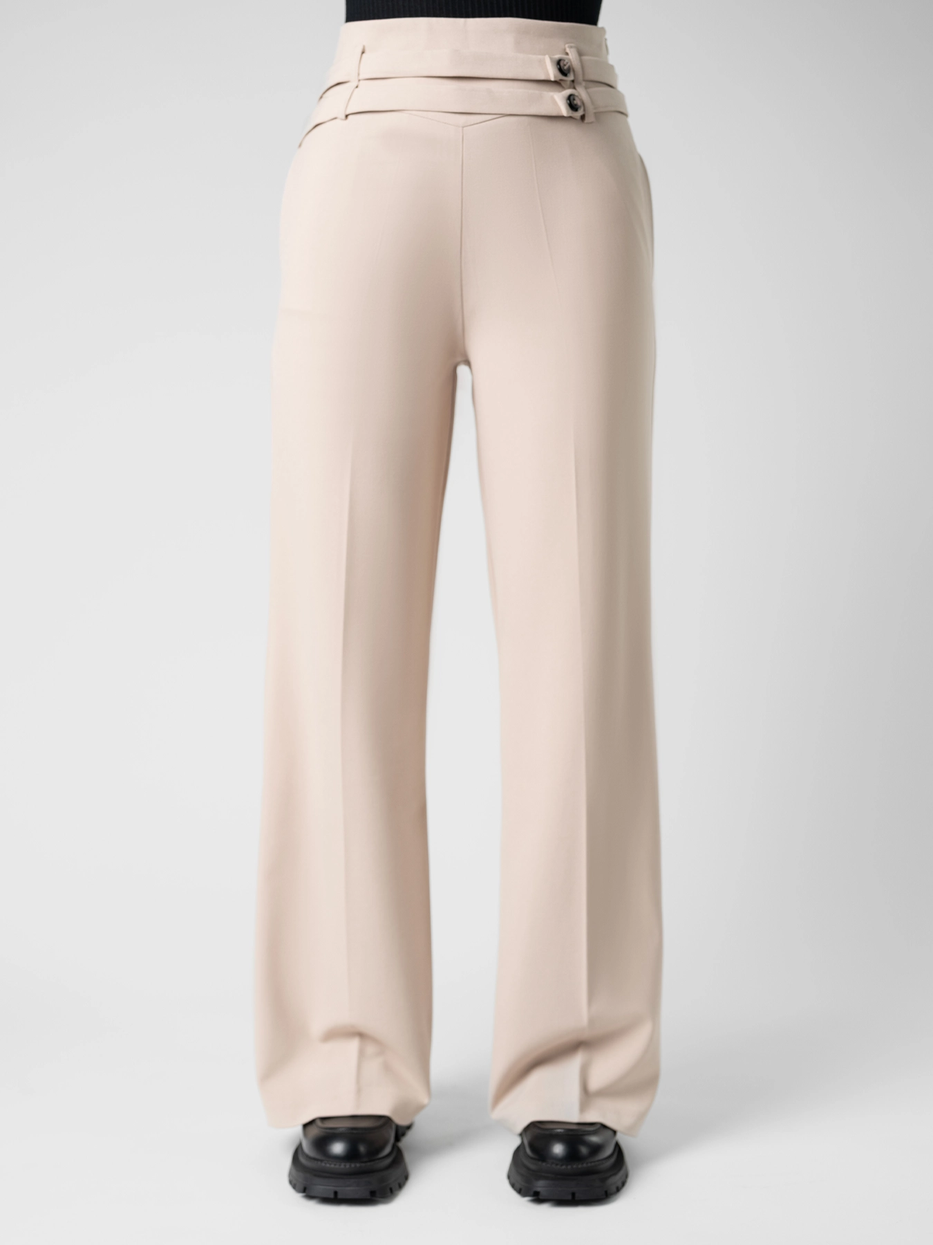 شلوار زنانه کرم مدل بگ 32