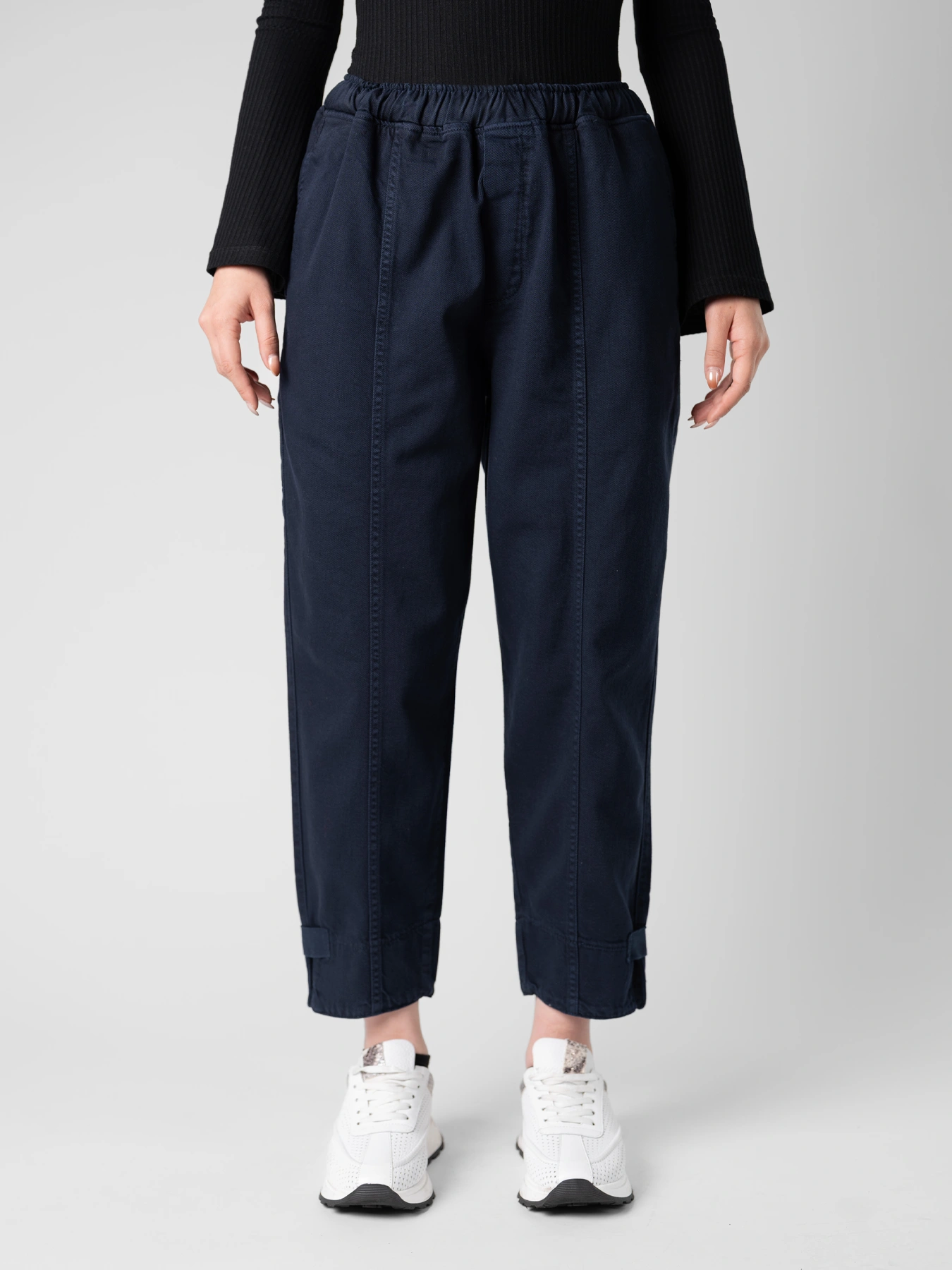 شلوار کتان مام استایل سرمه ای 97