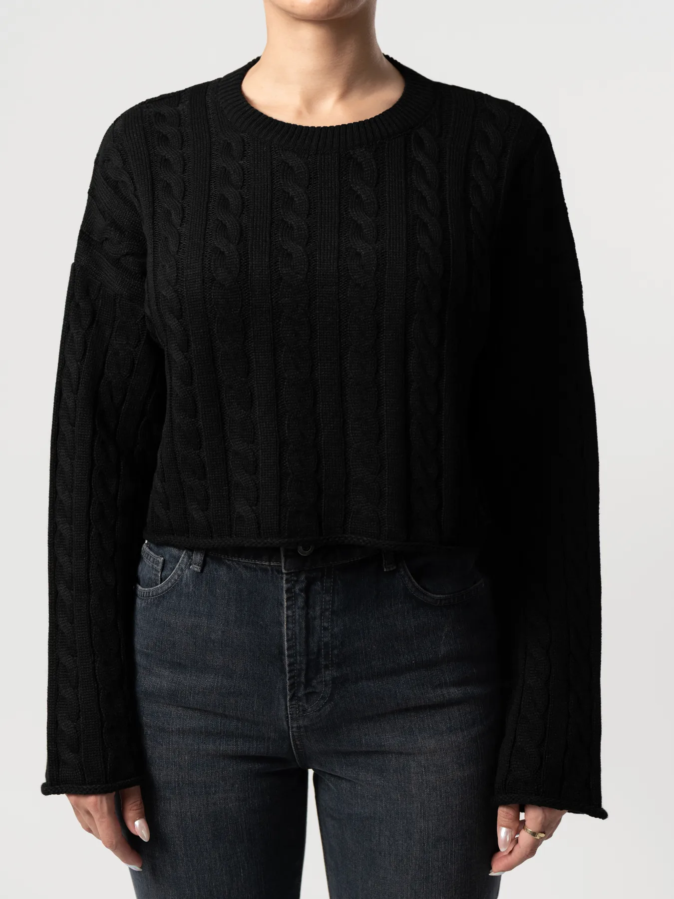 بلوز بافت زنانه مارپیچ مشکی