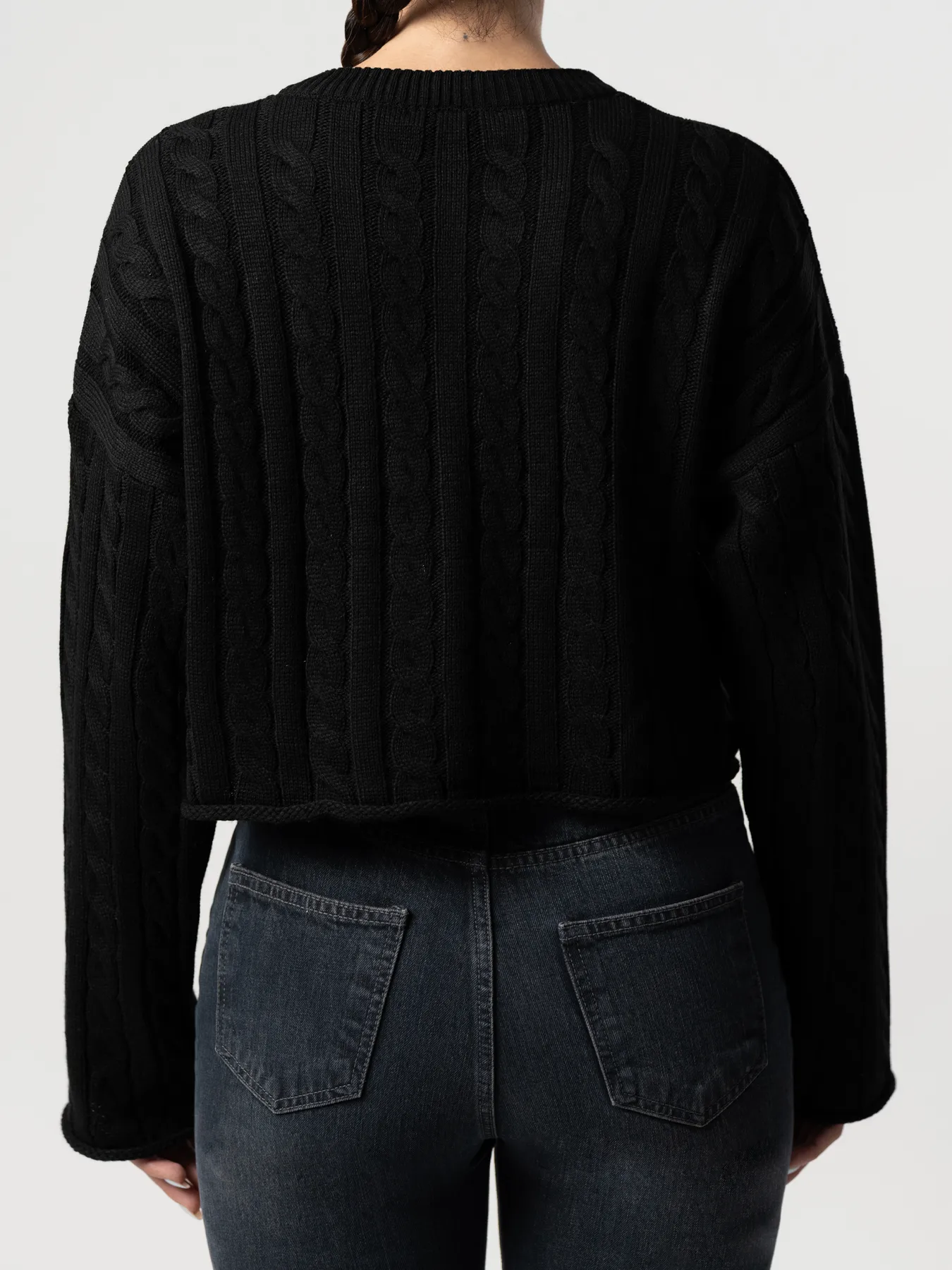 بلوز بافت زنانه مارپیچ مشکی