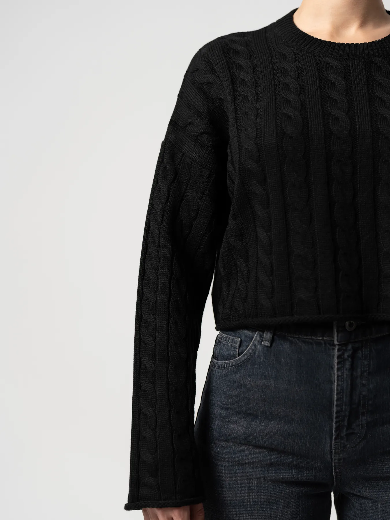 بلوز بافت زنانه مارپیچ مشکی