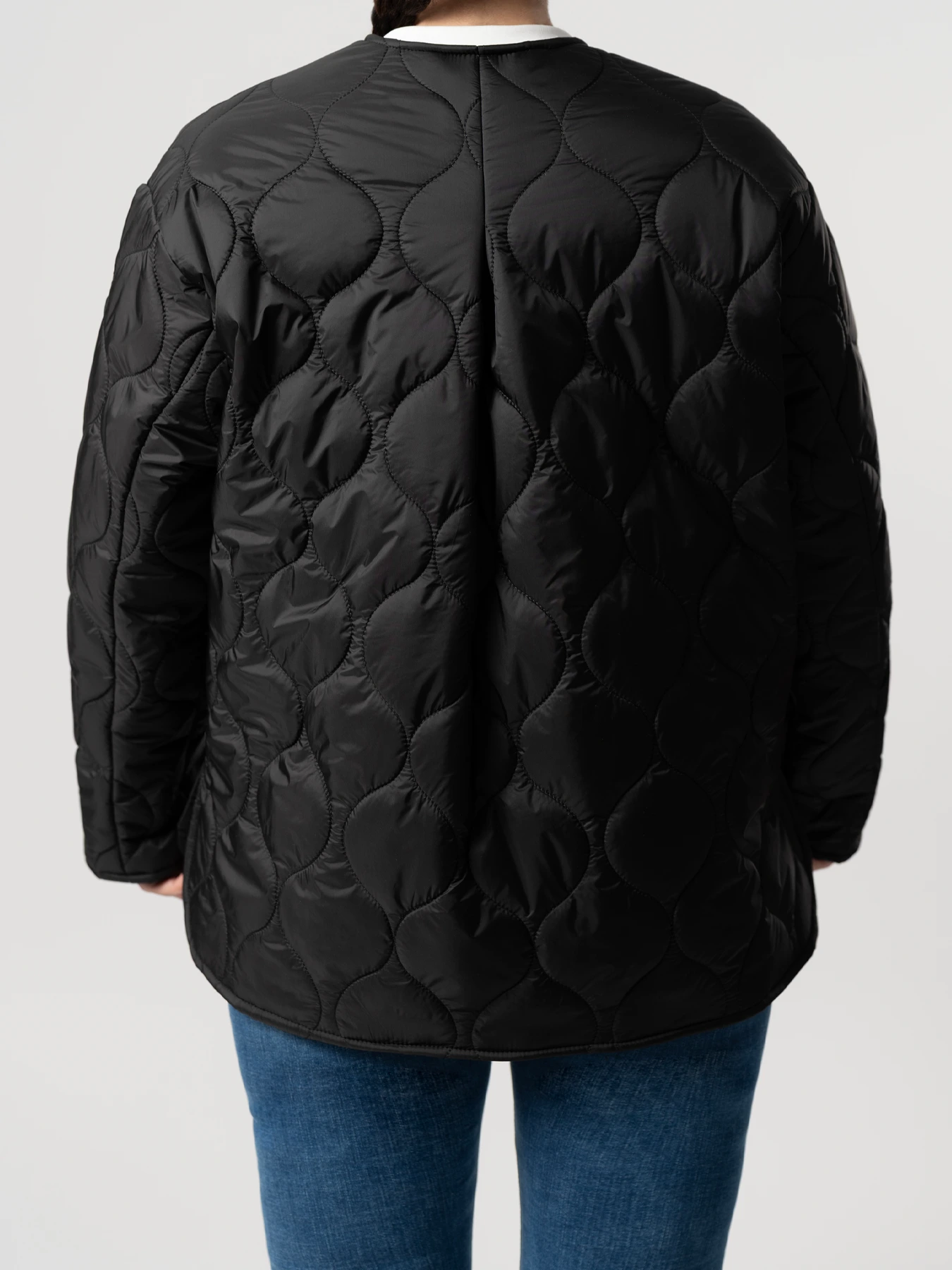 کاپشن زنانه طرح دار مشکی 10