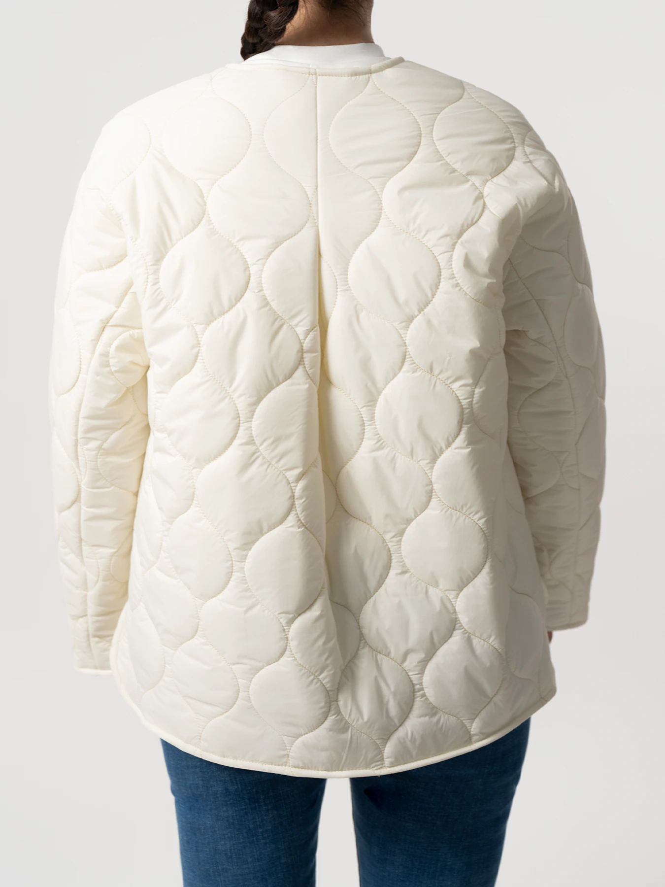 کاپشن زنانه سفید طرح دار 12