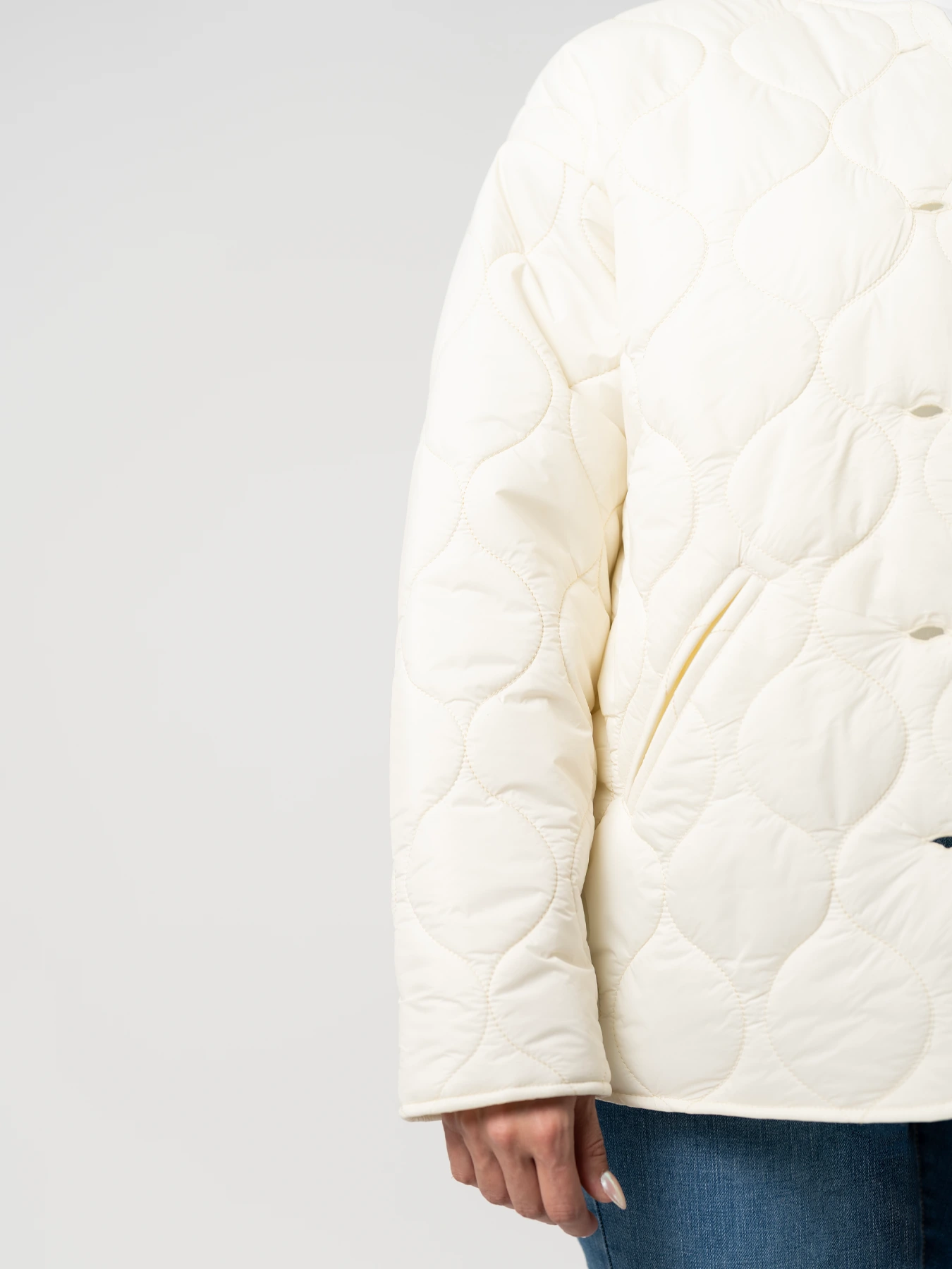 کاپشن زنانه سفید طرح دار 12