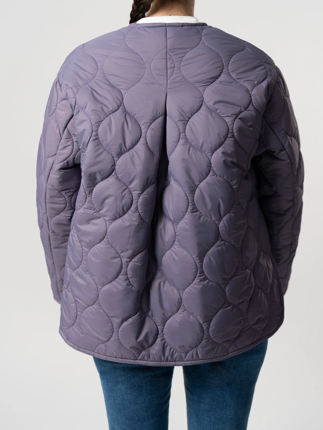 کاپشن زنانه بنفش طرح دار 14