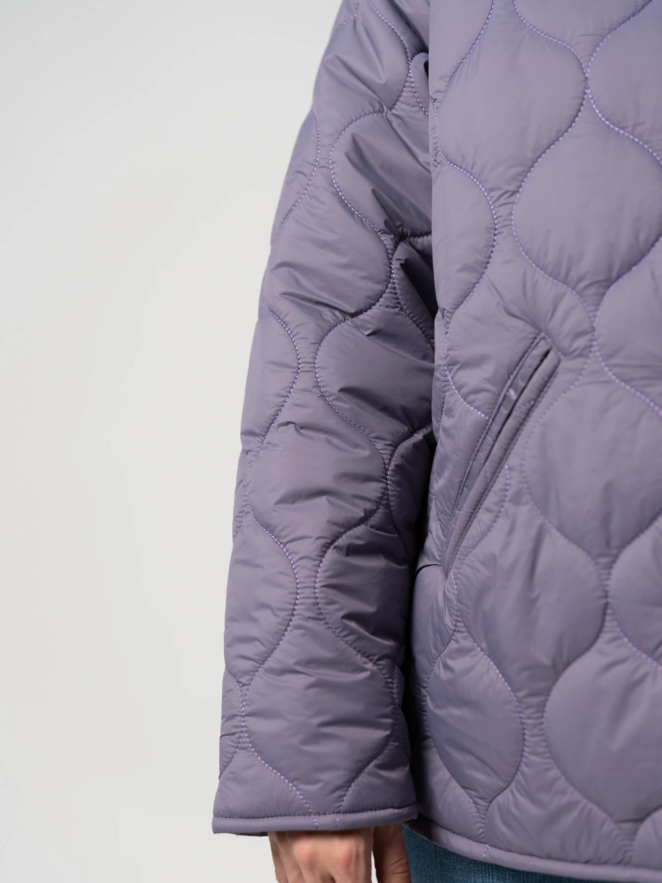 کاپشن زنانه بنفش طرح دار 14