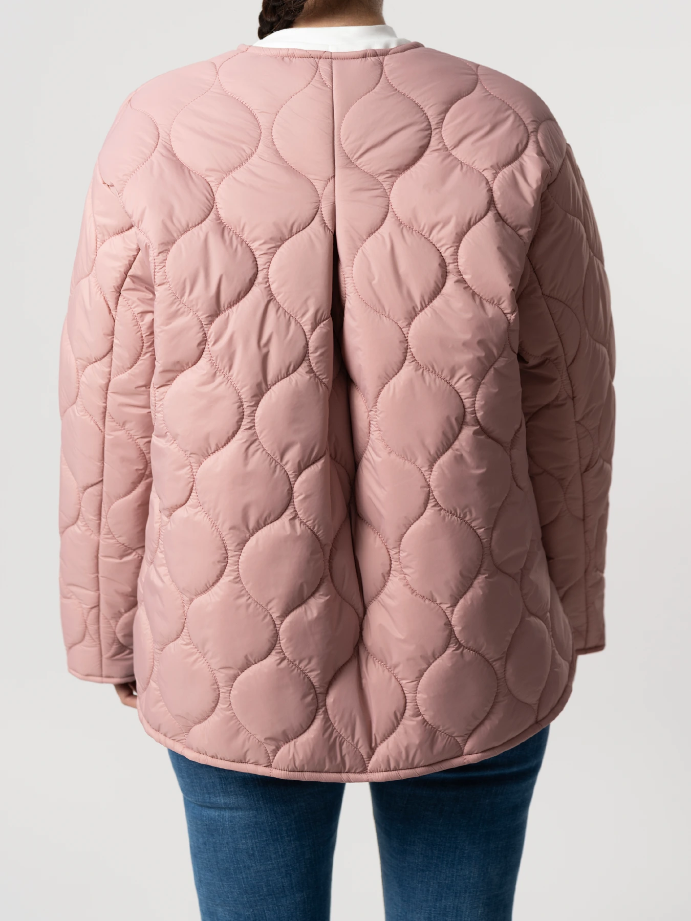 کاپشن زنانه گلبهی طرح دار 16