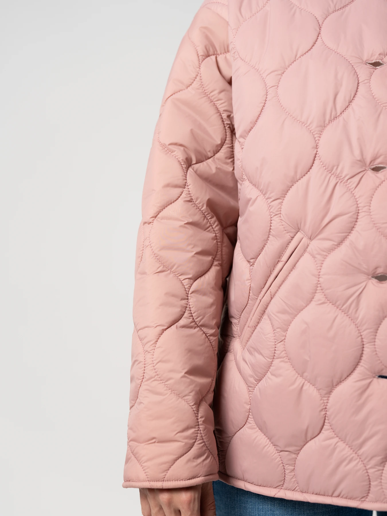 کاپشن زنانه گلبهی طرح دار 16