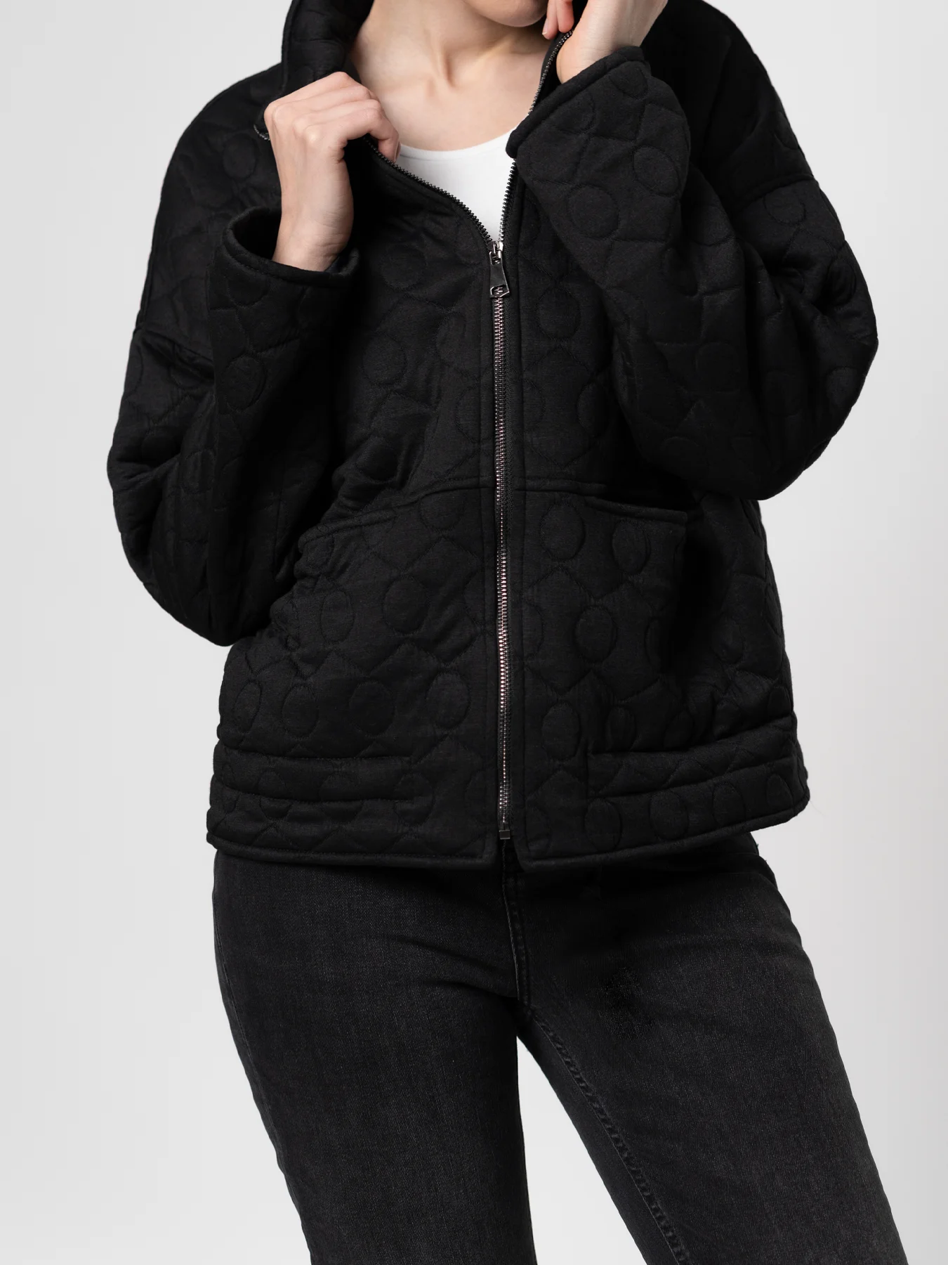 کاپشن مشکی طرح دار 21