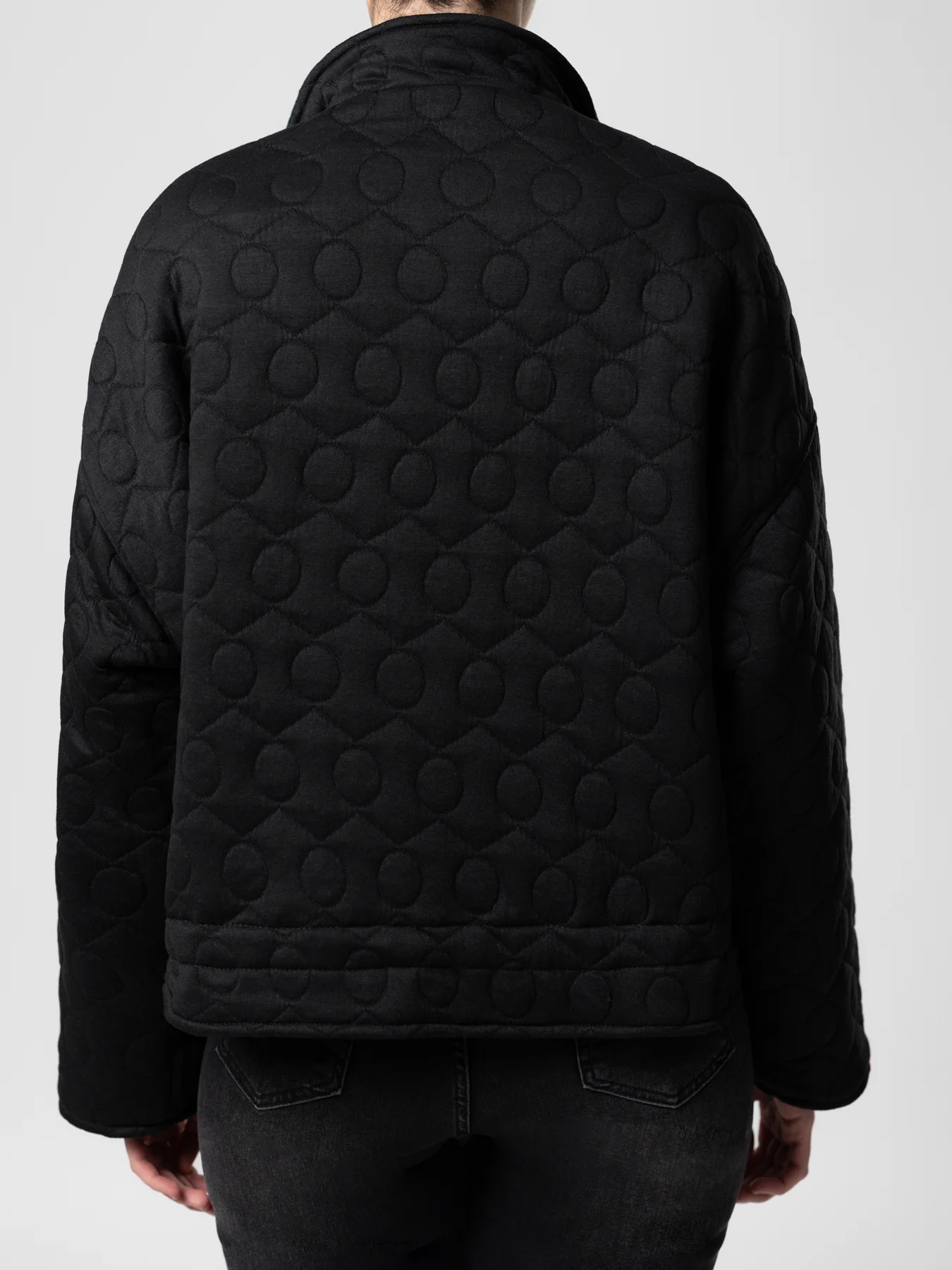 کاپشن مشکی طرح دار 21