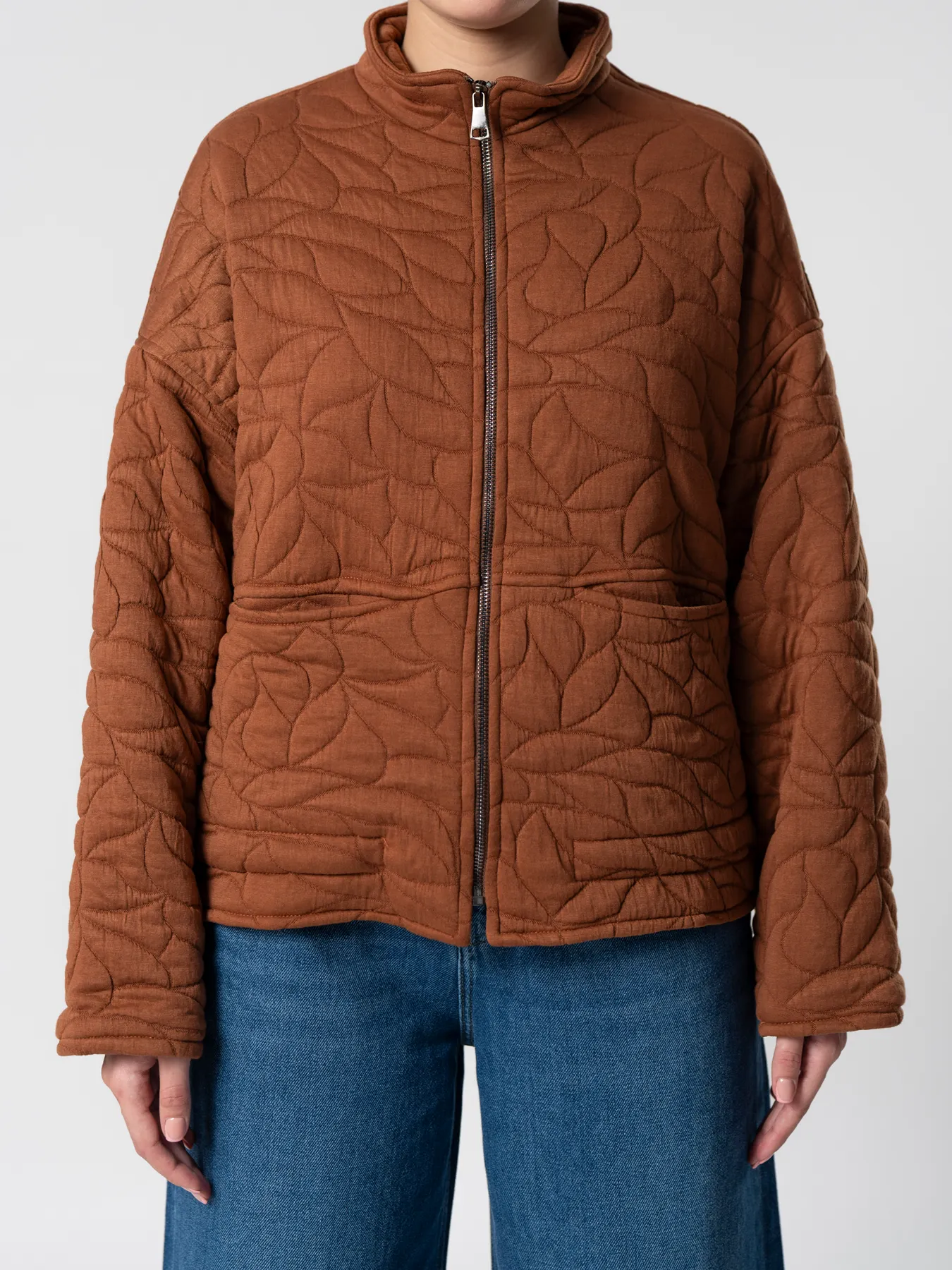 کاپشن قهوه ای طرح دار 28