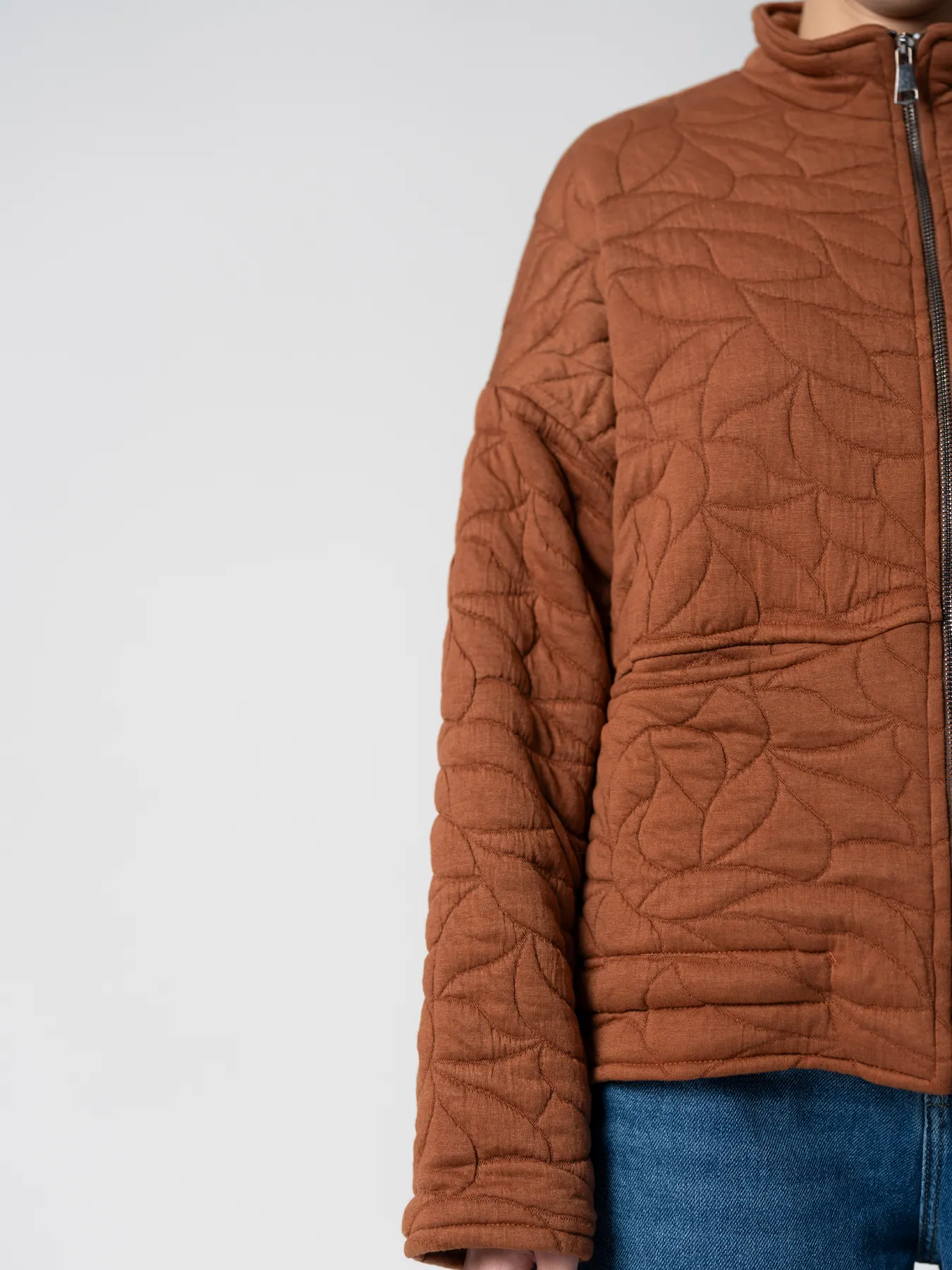 کاپشن قهوه ای طرح دار 28