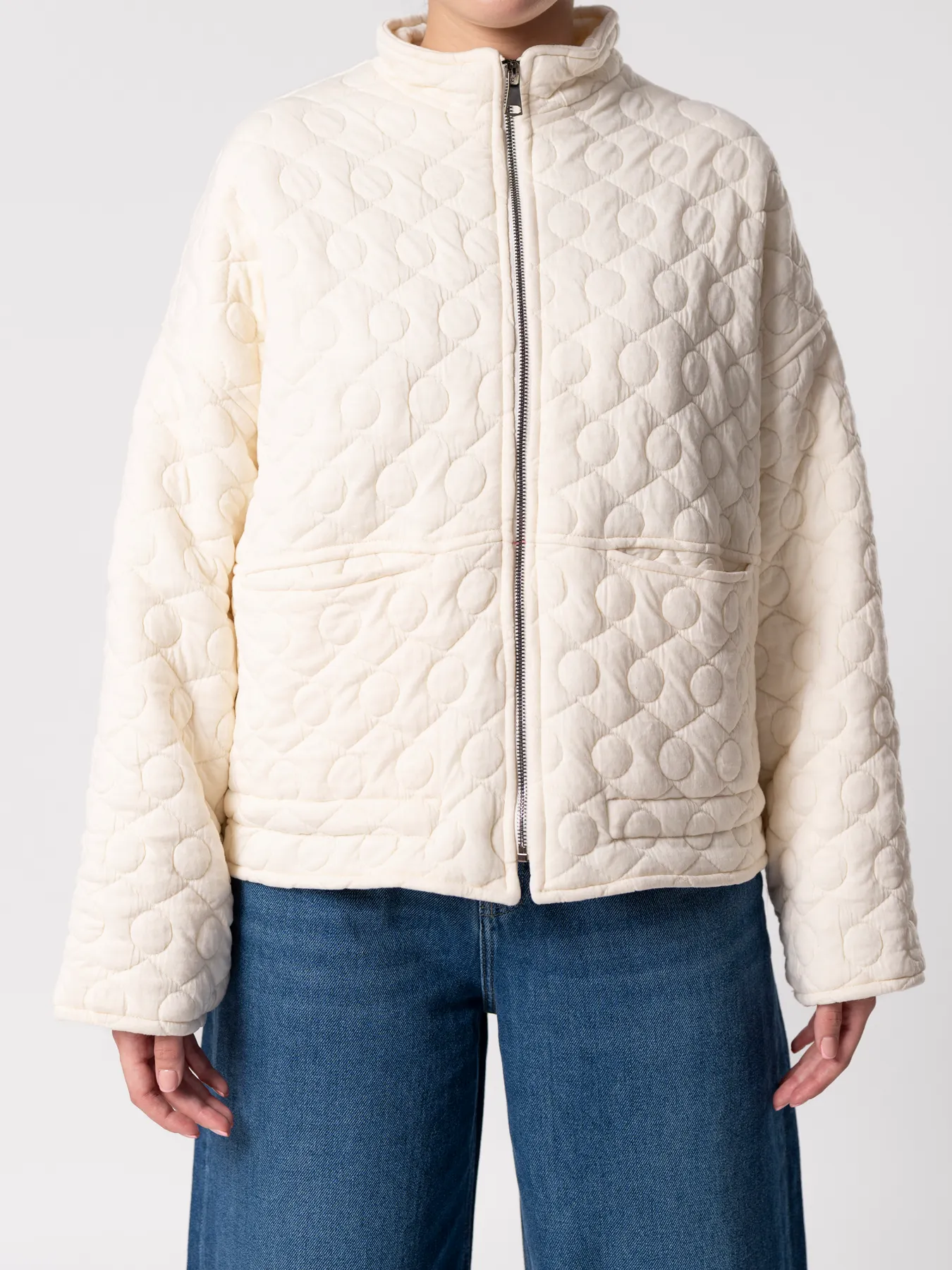 کاپشن شیری طرح دار 31