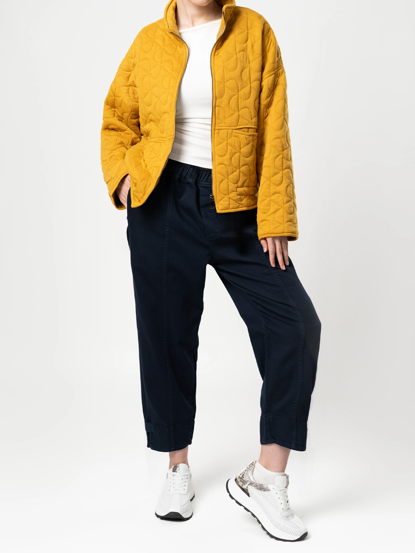 کاپشن جلو زیپ دار خردلی 35