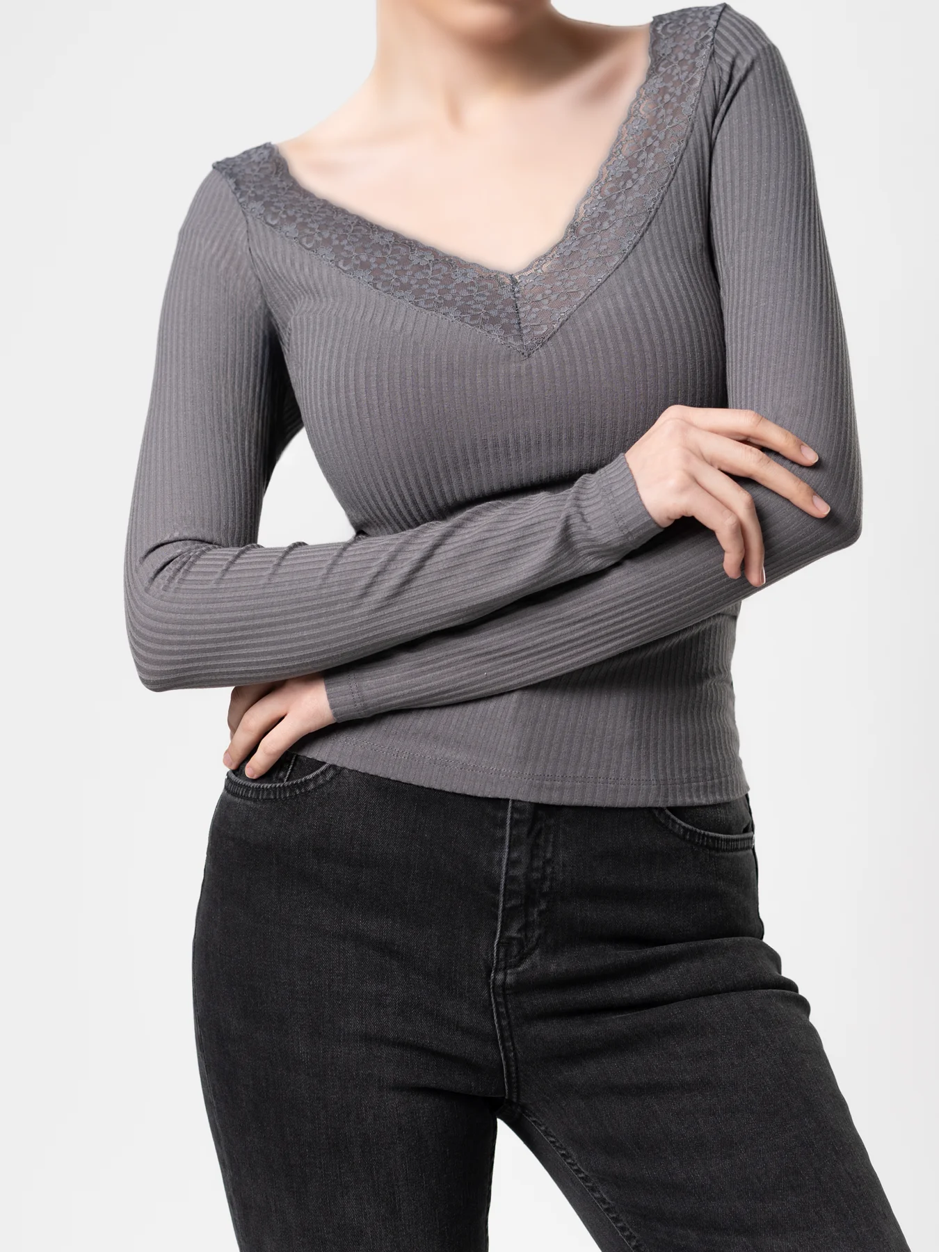 بلوز طوسی طرح کبریتی 59