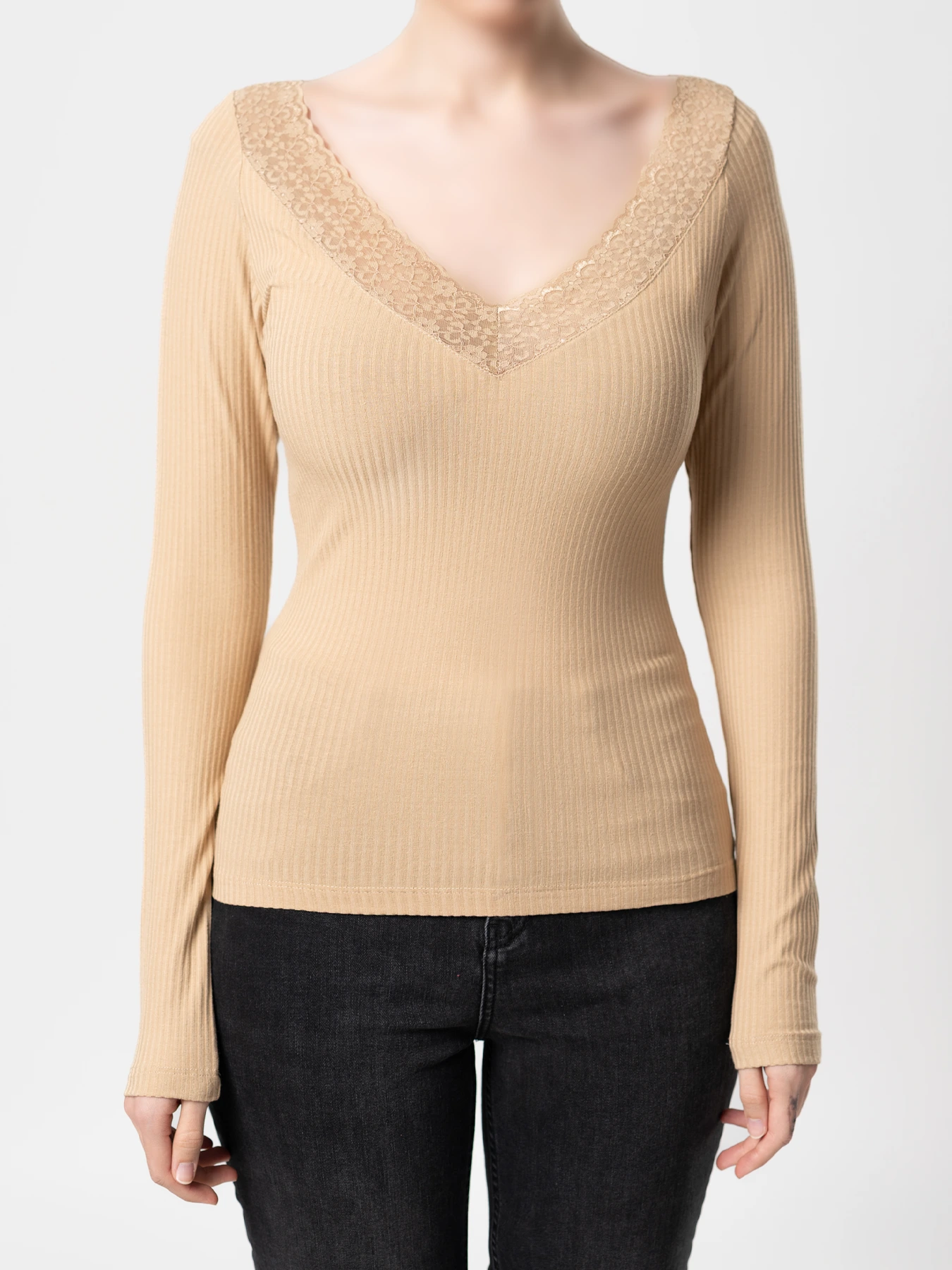 بلوز گیپور طرح کبریتی کرم 66