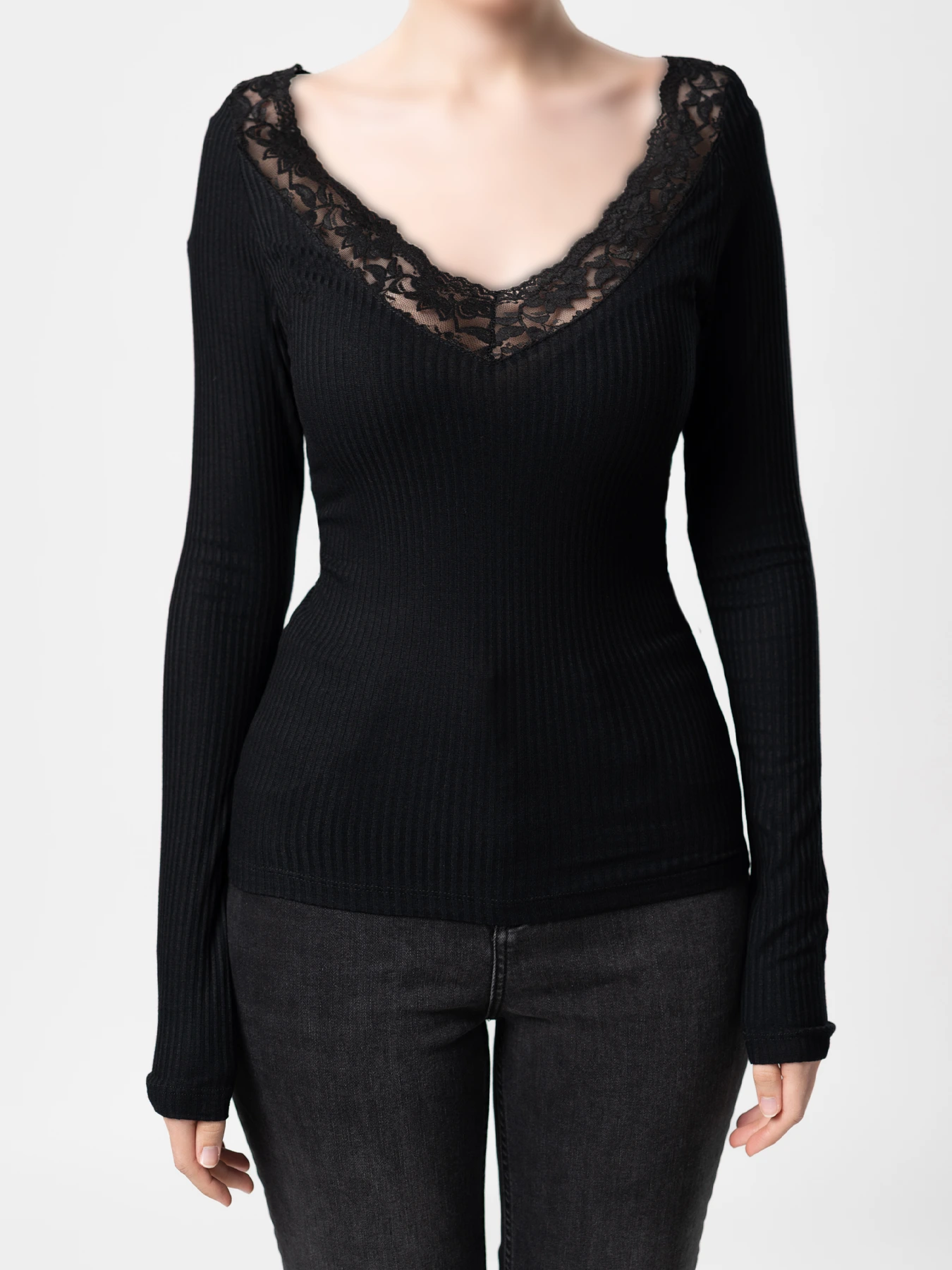 بلوز گیپور طرح کبریتی مشکی 71