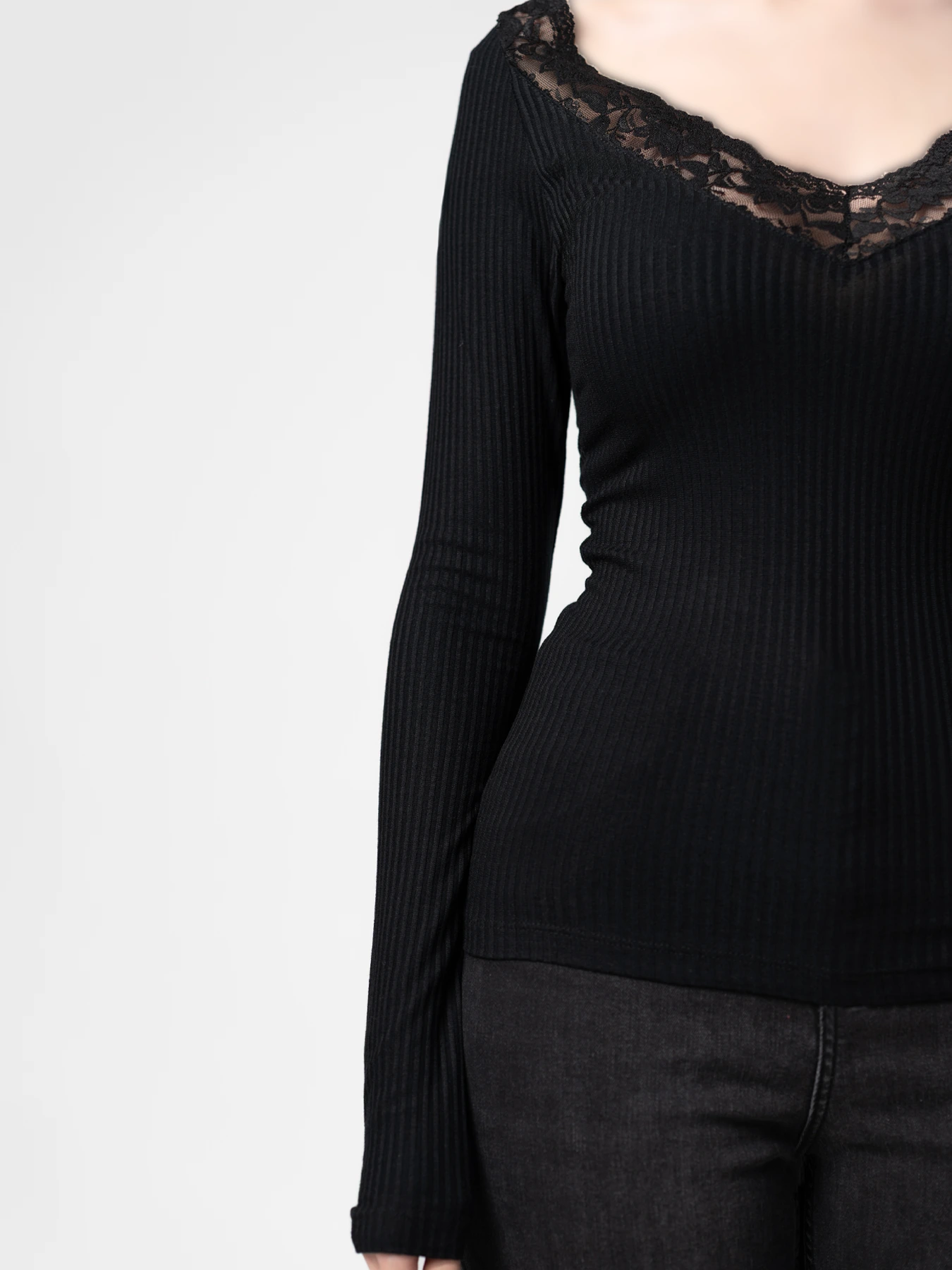 بلوز گیپور طرح کبریتی مشکی 71