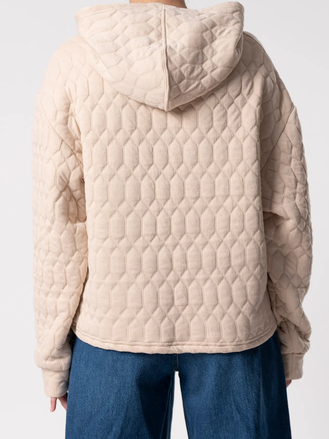 سویشرت کلاه دار کرم 92