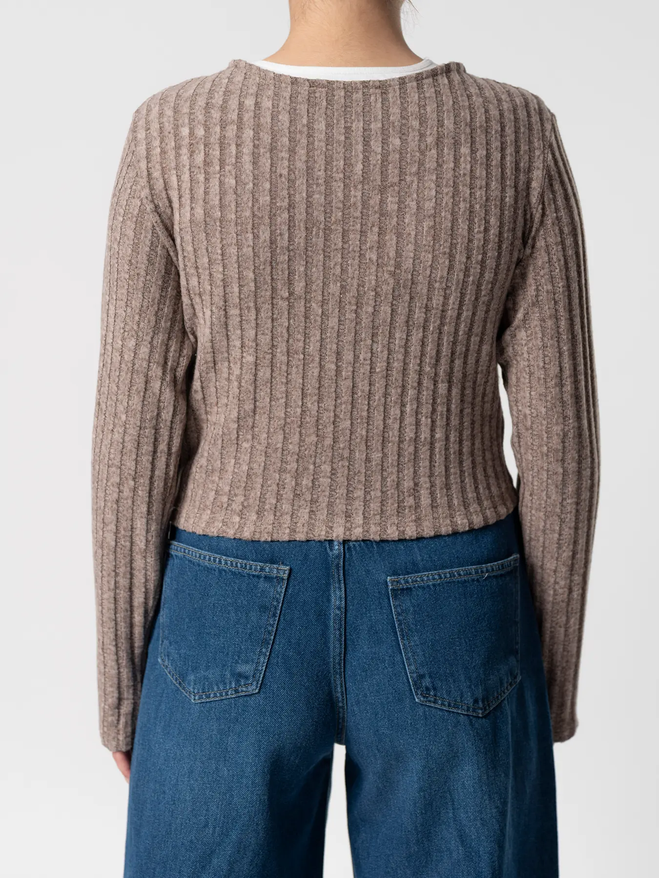 بلوز قهوه ای راه راه 3