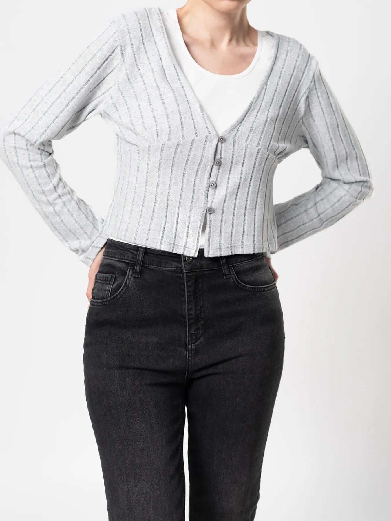 بلوز طوسی راه راه 9