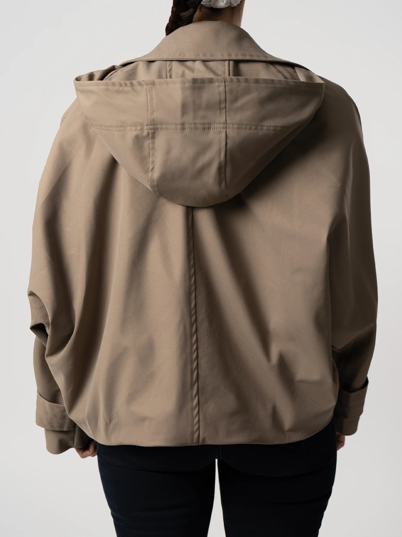 ترنچ کت خاکی کلاه دار 41