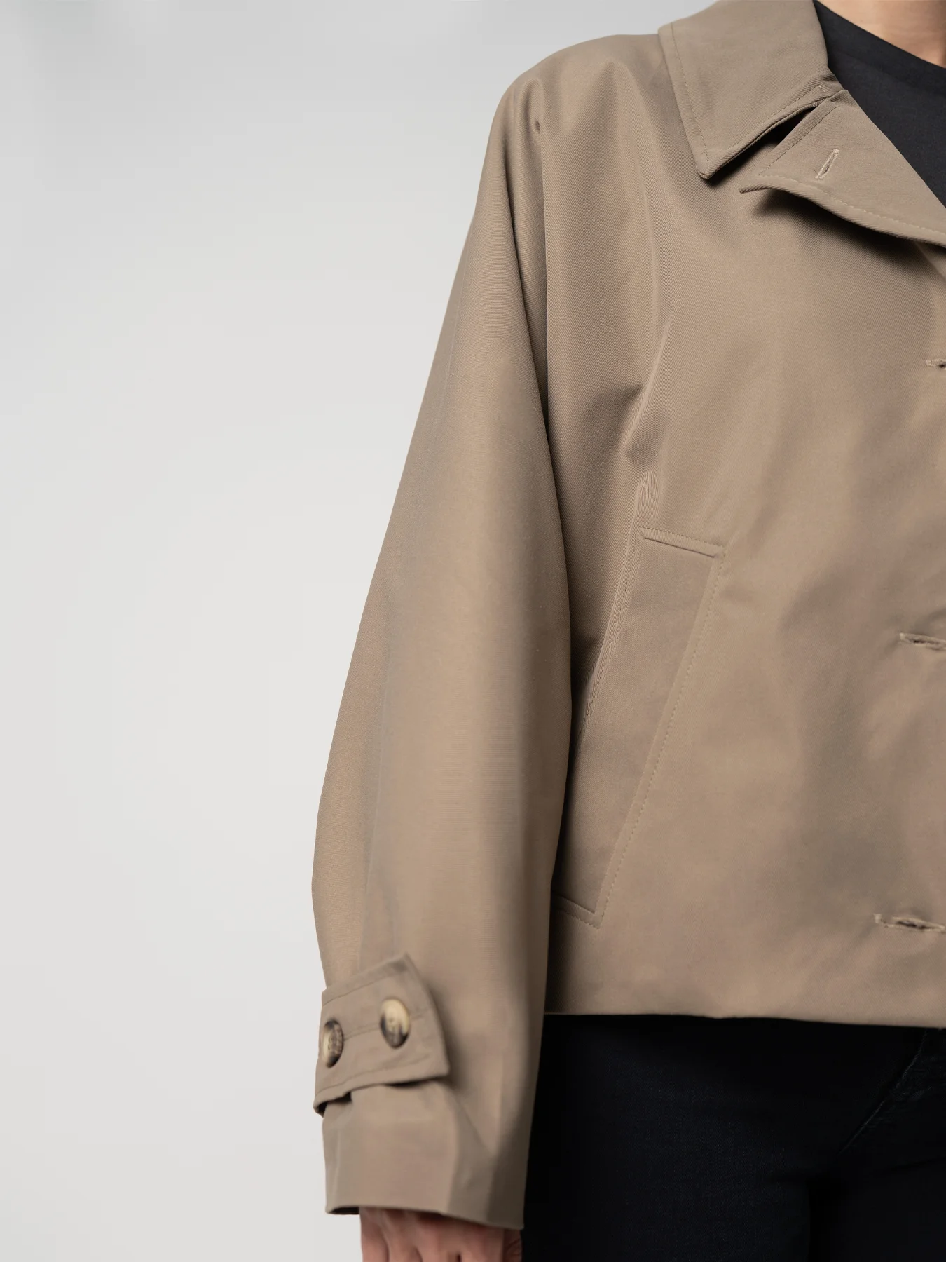 ترنچ کت خاکی کلاه دار 41