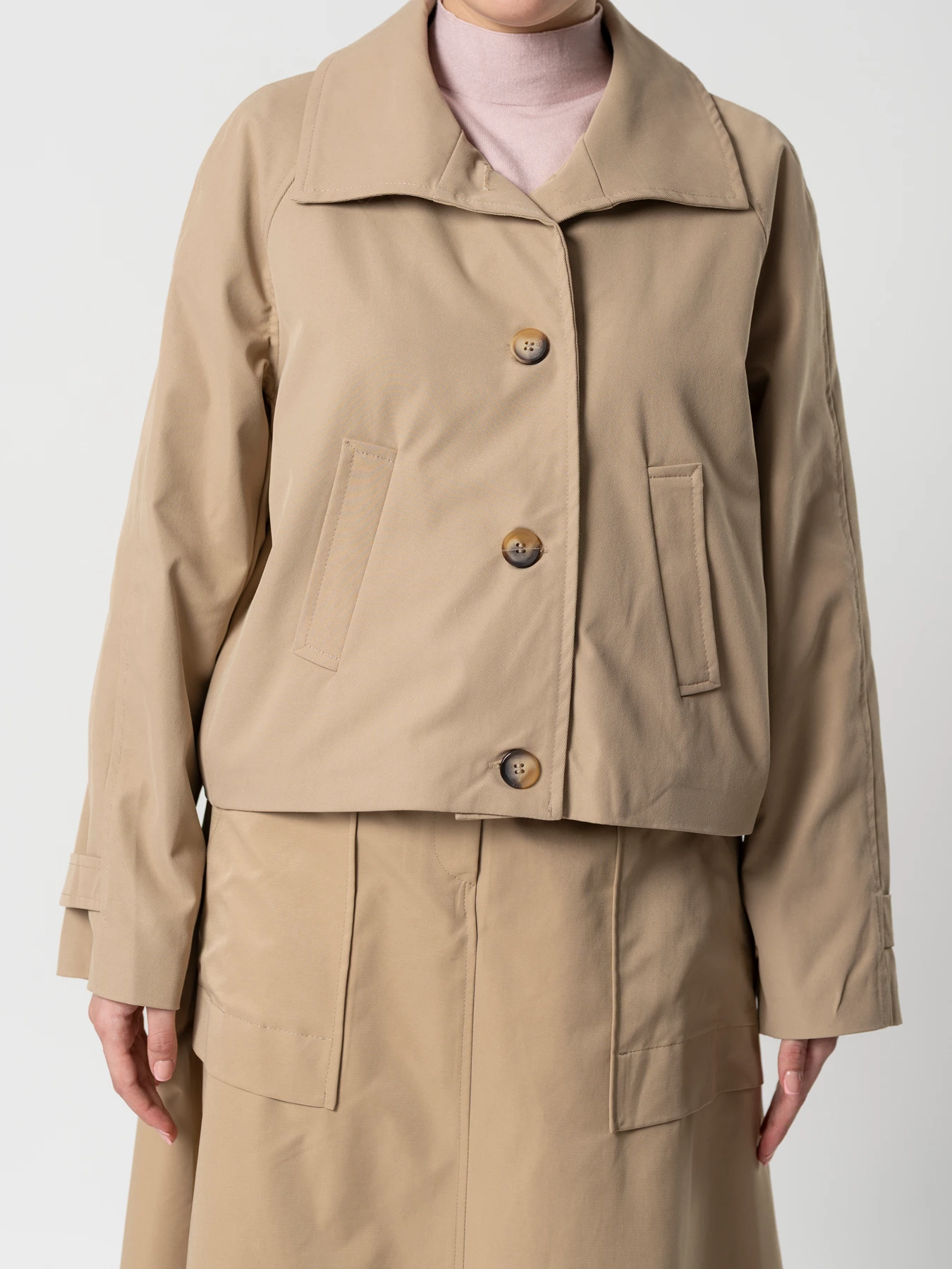 کراپ کت کتان نسکافه ای 53