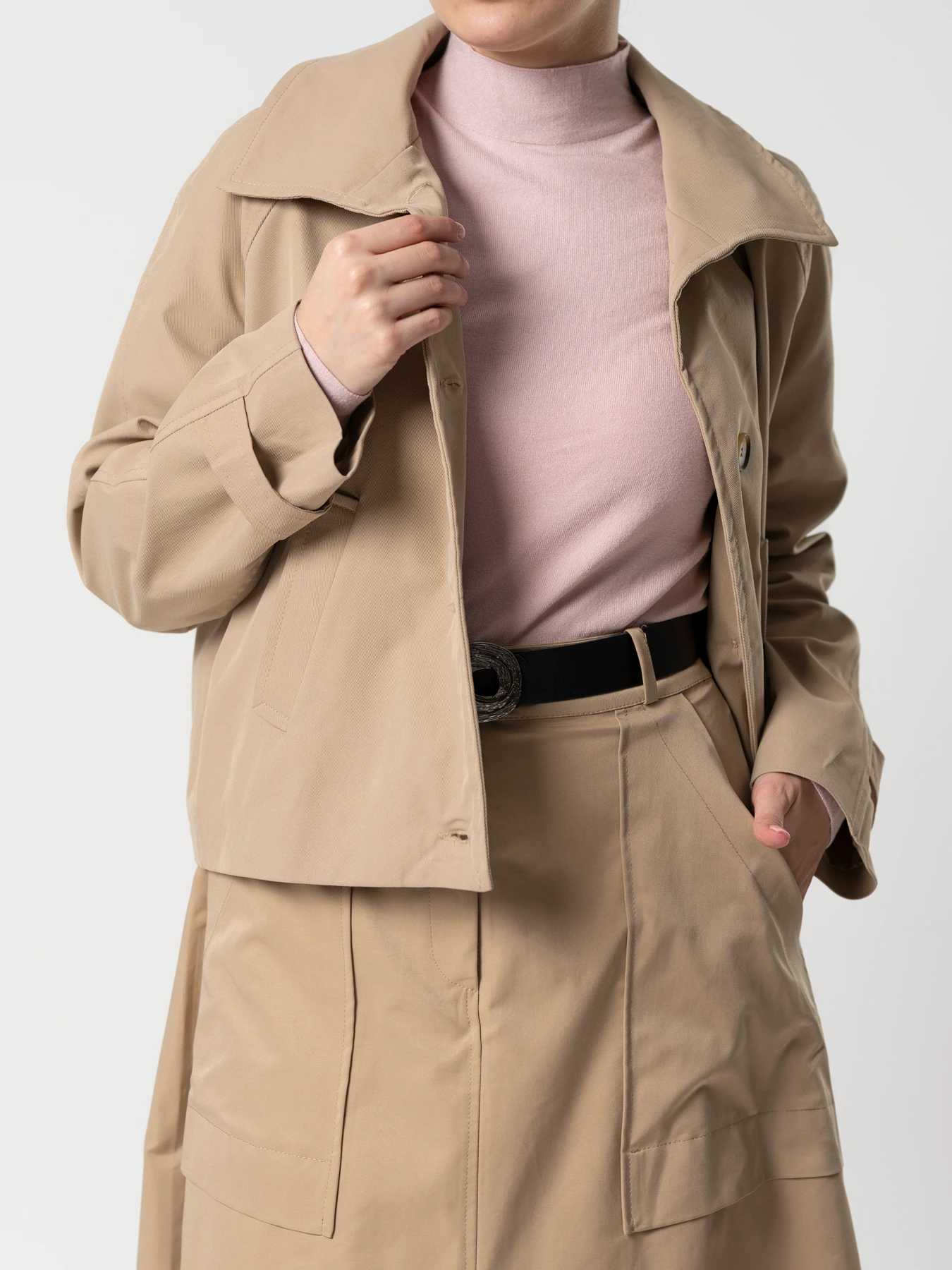 کراپ کت کتان نسکافه ای 53