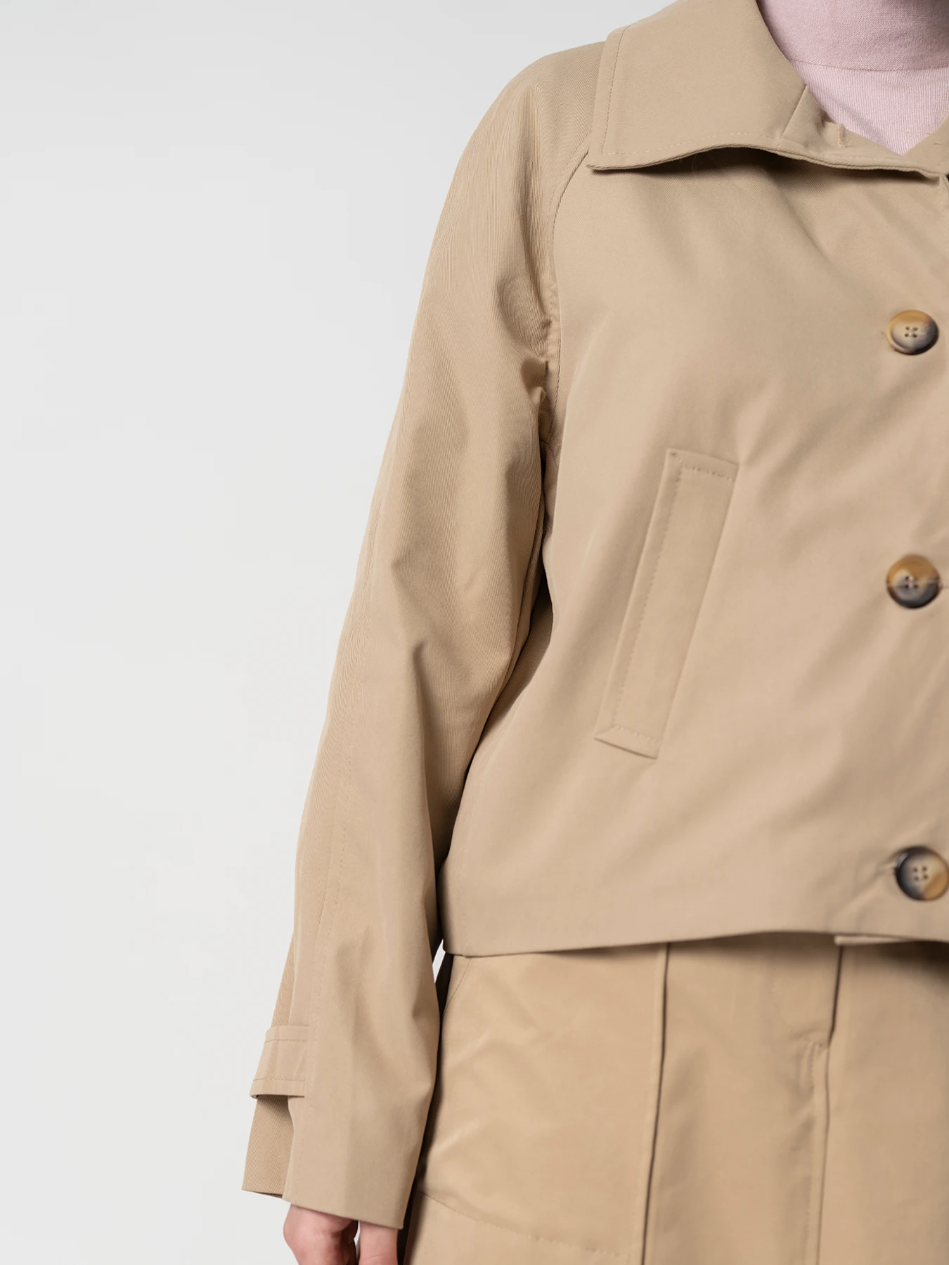 کراپ کت کتان نسکافه ای 53