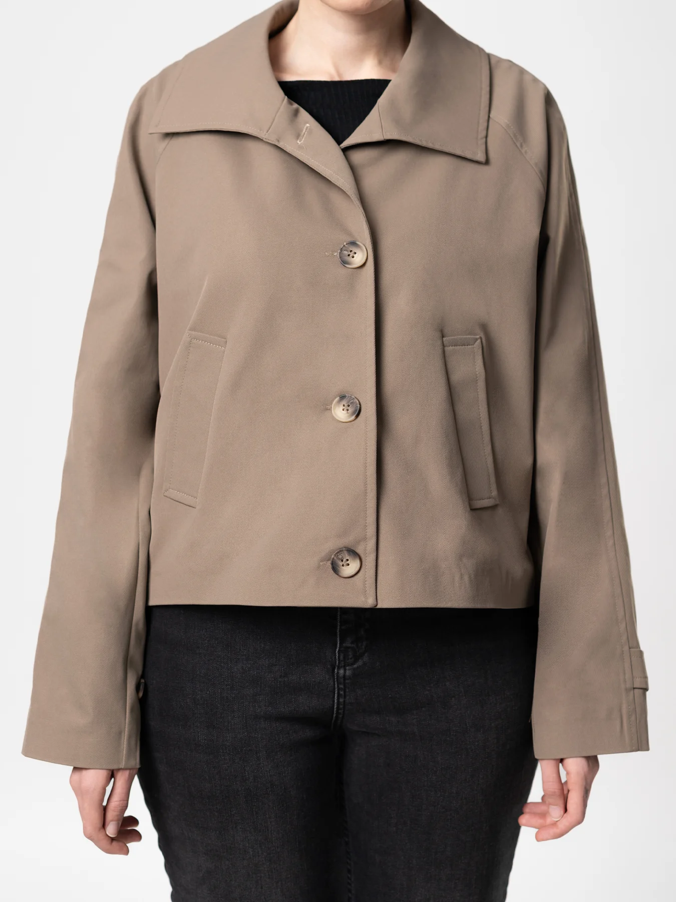 ترنچ کت کتان خاکی 58