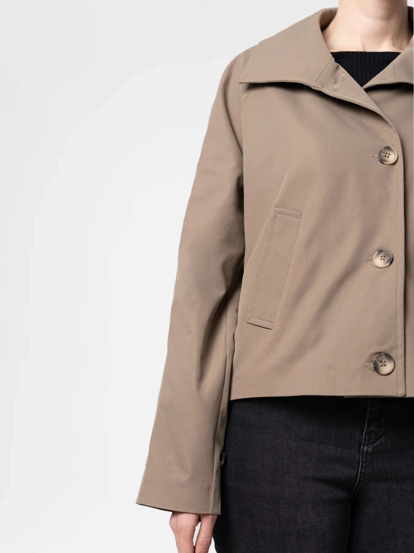 ترنچ کت کتان خاکی 58