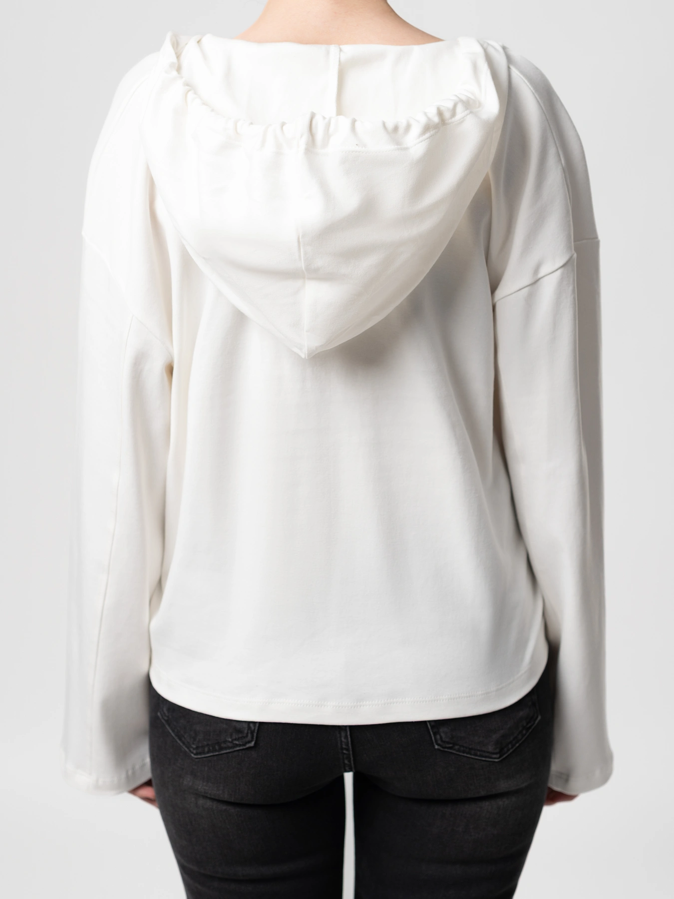 بلوز کلاه دار سفید 64