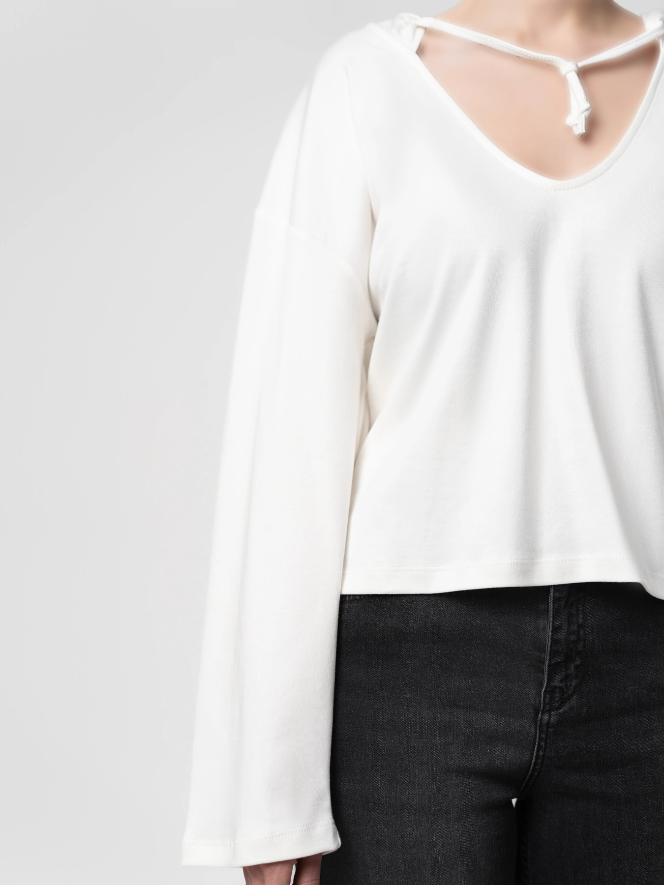 بلوز کلاه دار سفید 64