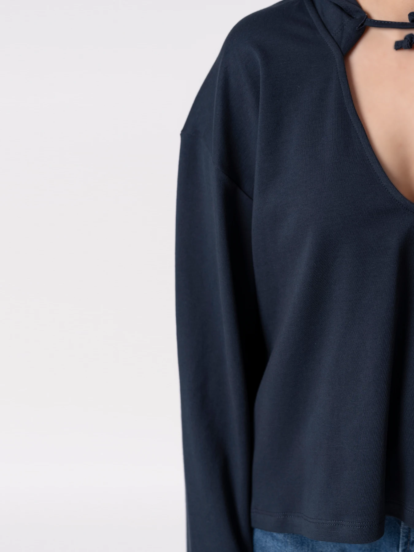 بلوز کلاه دار سرمه ای 71