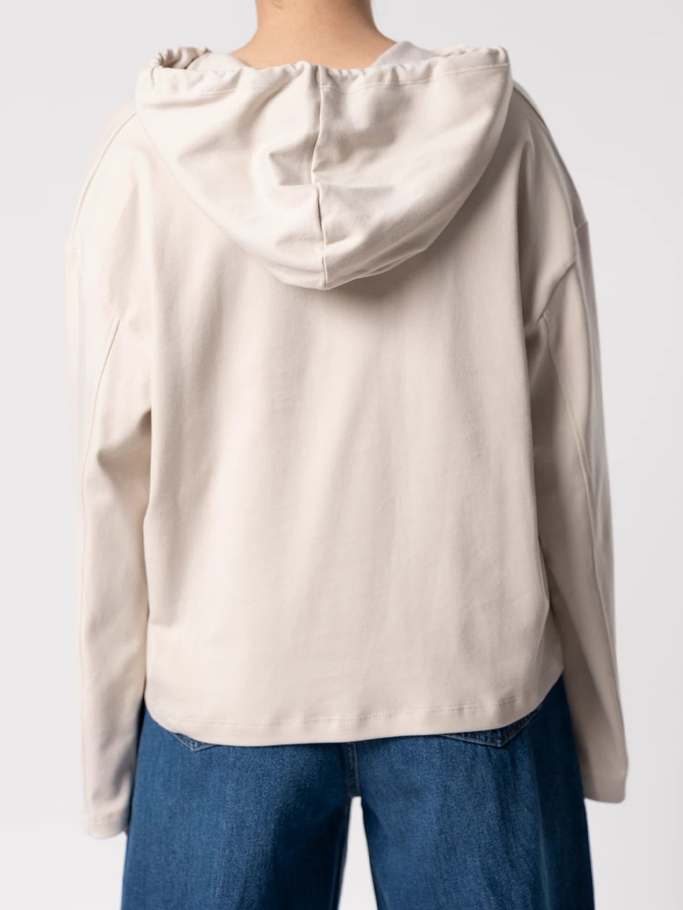 بلوز کلاه دار کرم 74