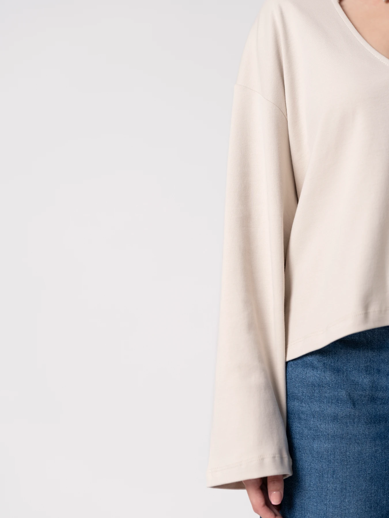 بلوز کلاه دار کرم 74