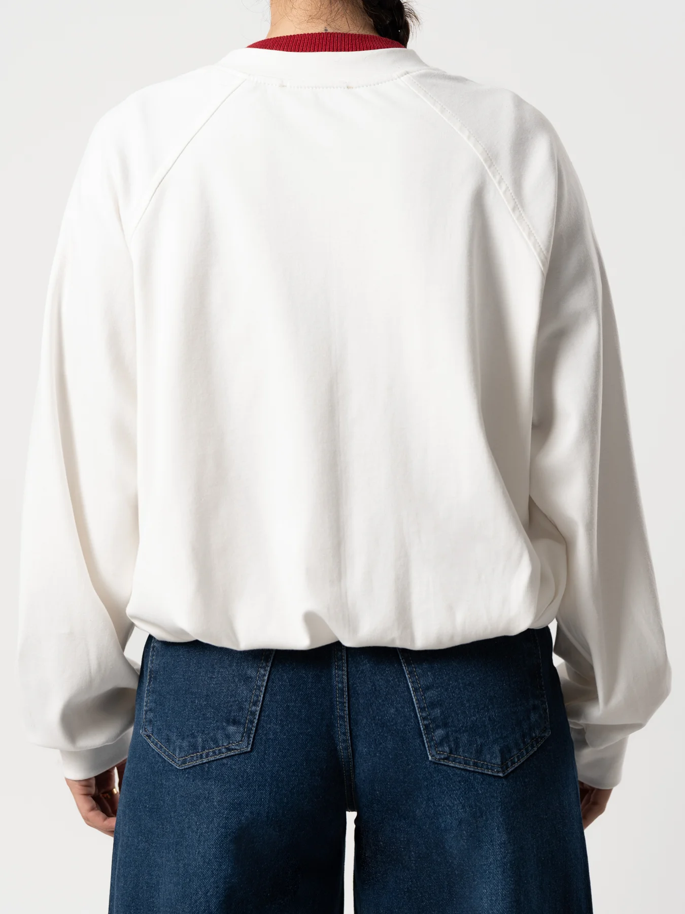 سویشرت سفید پیله دار آستردار 30