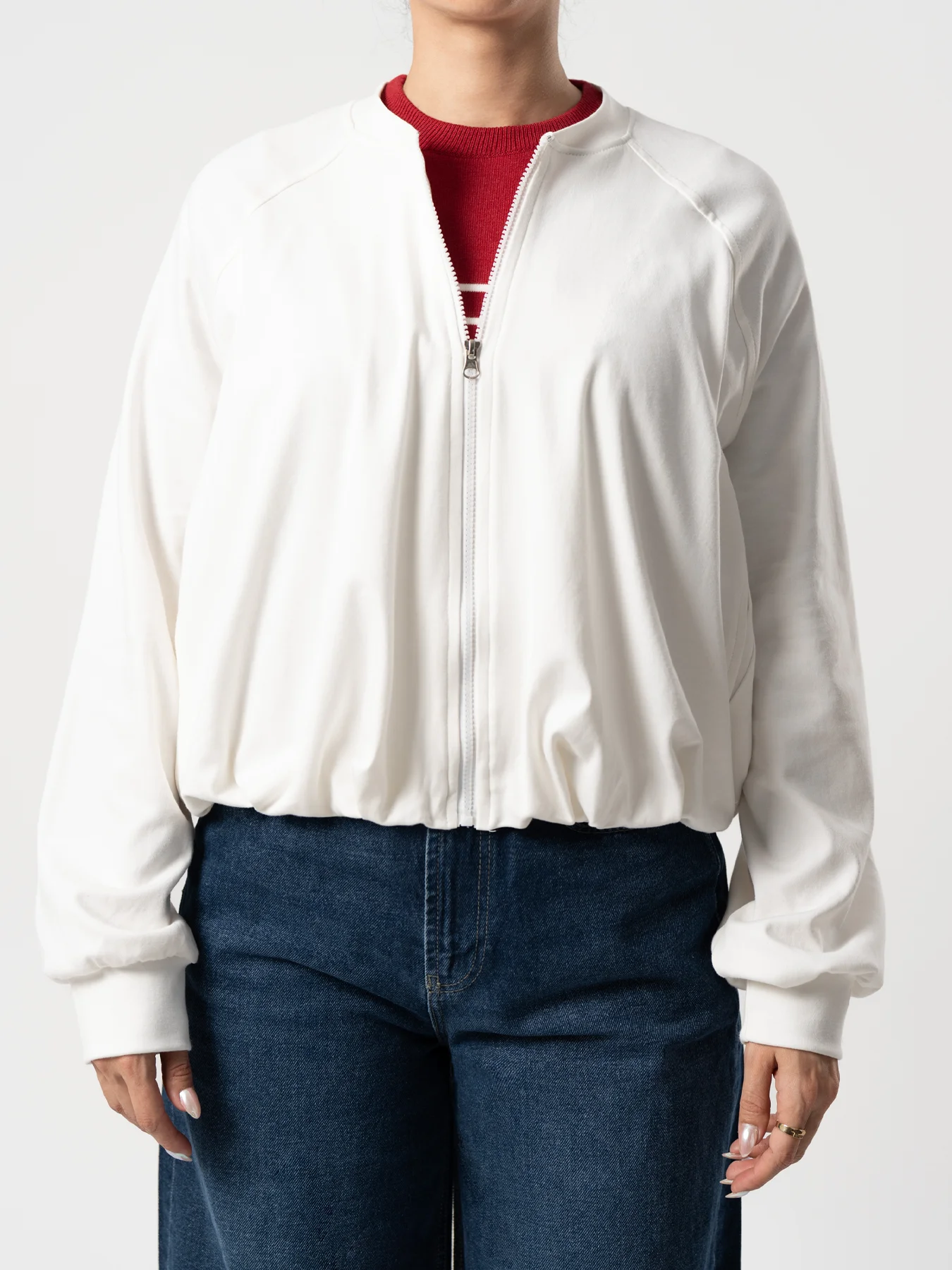 سویشرت سفید پیله دار آستردار 30