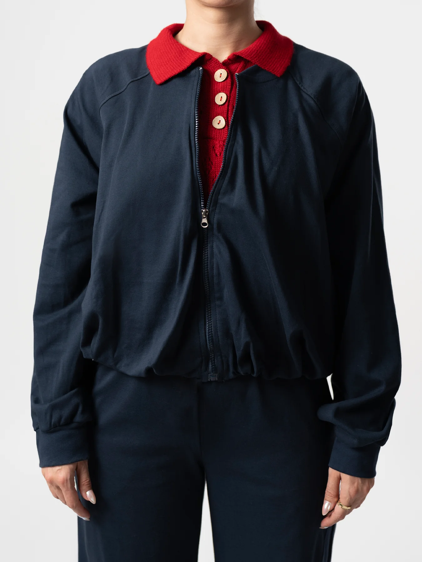 سویشرت پیله دار سرمه ای آستردار 34