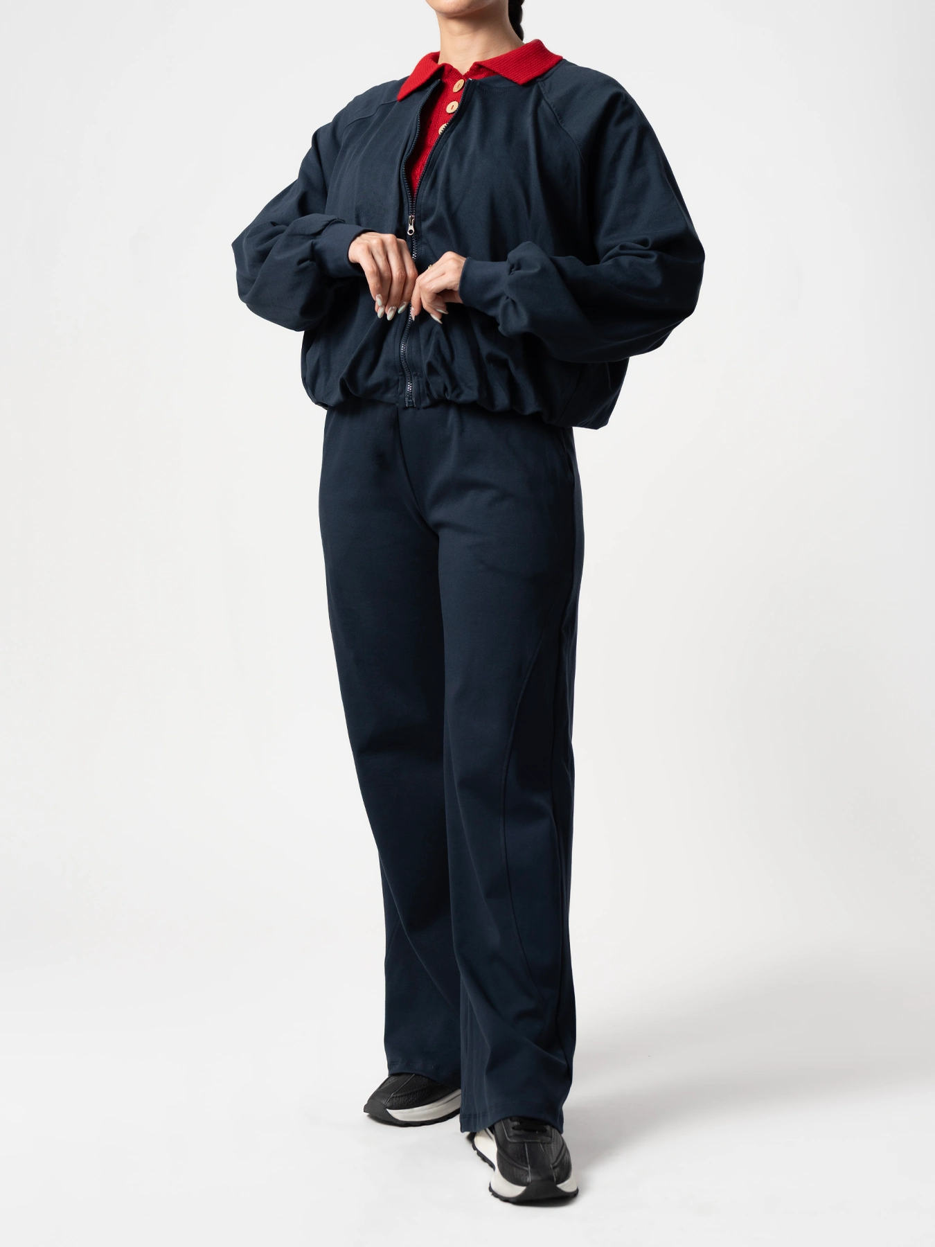 سویشرت پیله دار سرمه ای آستردار 34