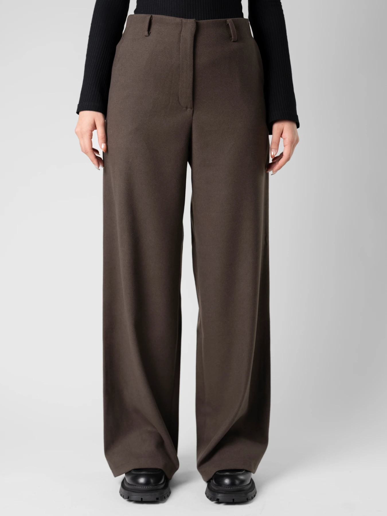 شلوار زنانه پشمی قهوه ای تیره 62