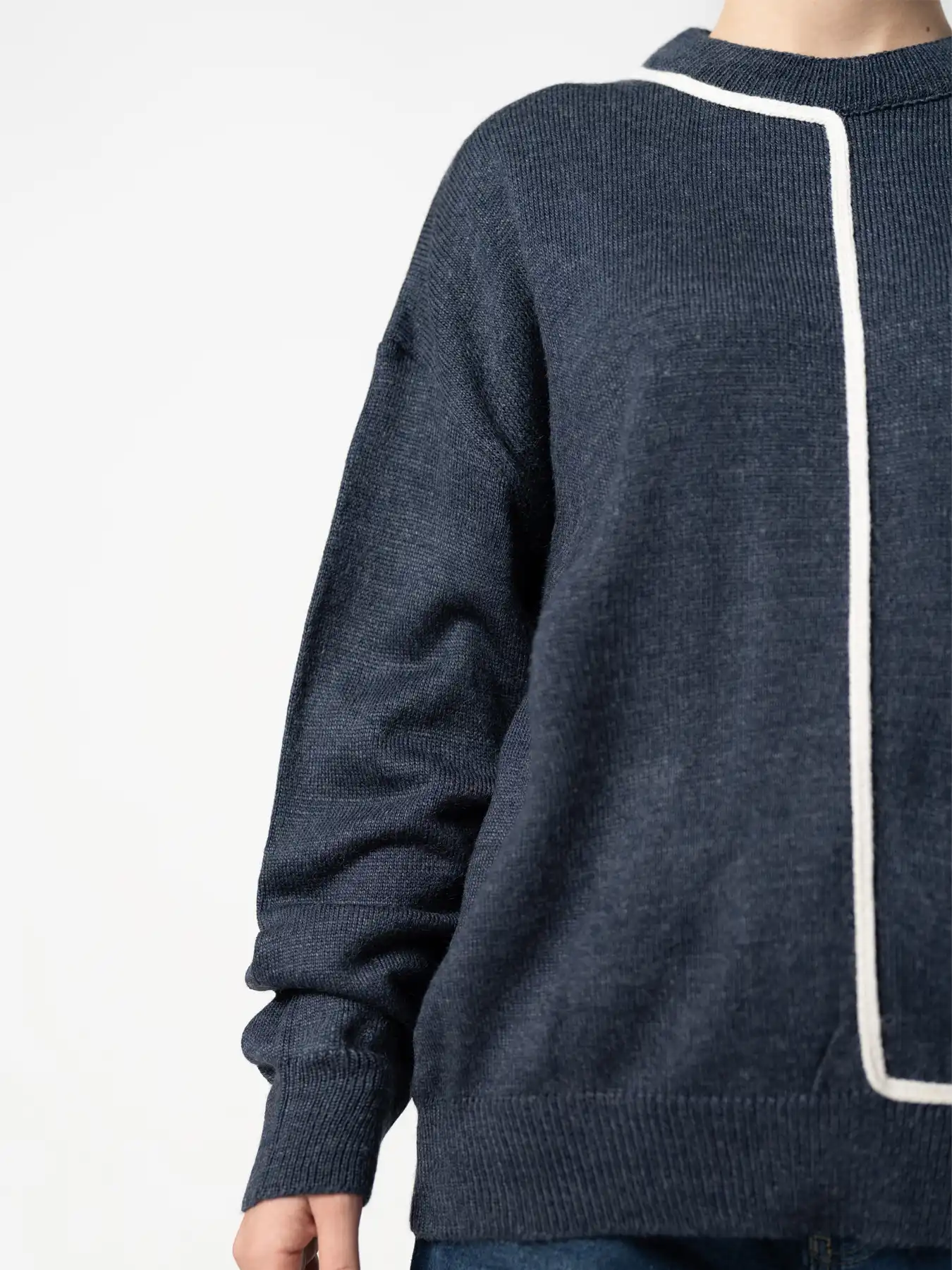 بلوز بافت زنانه سرمه ای 55