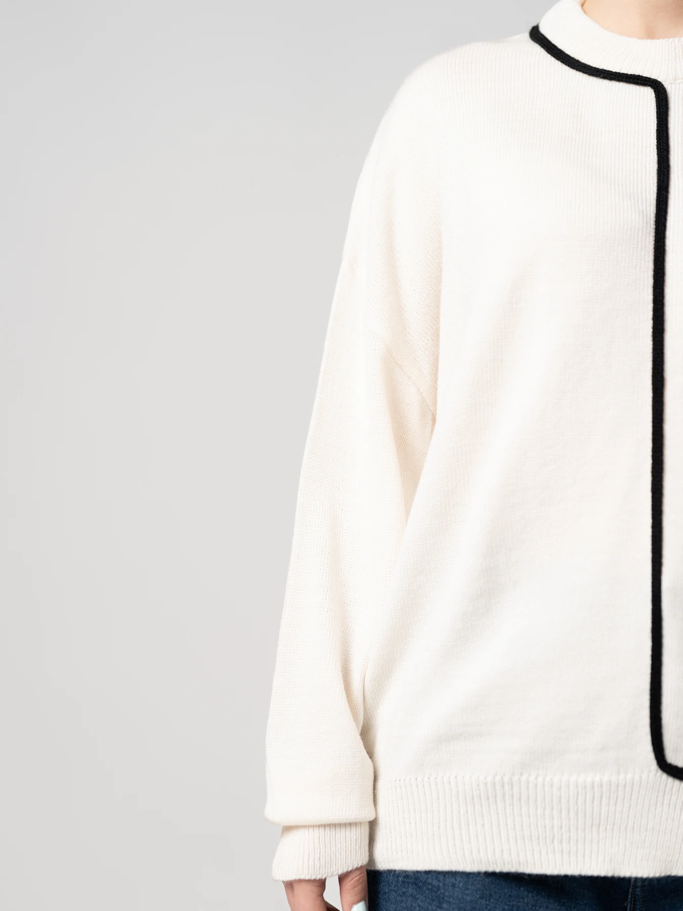 بلوز بافت زنانه شیری 56