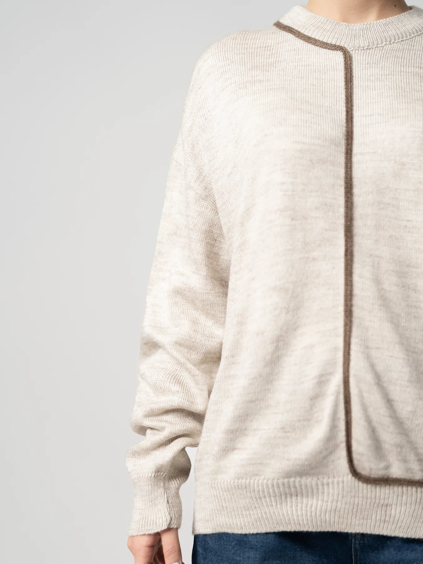 بلوز بافت زنانه کرم 59