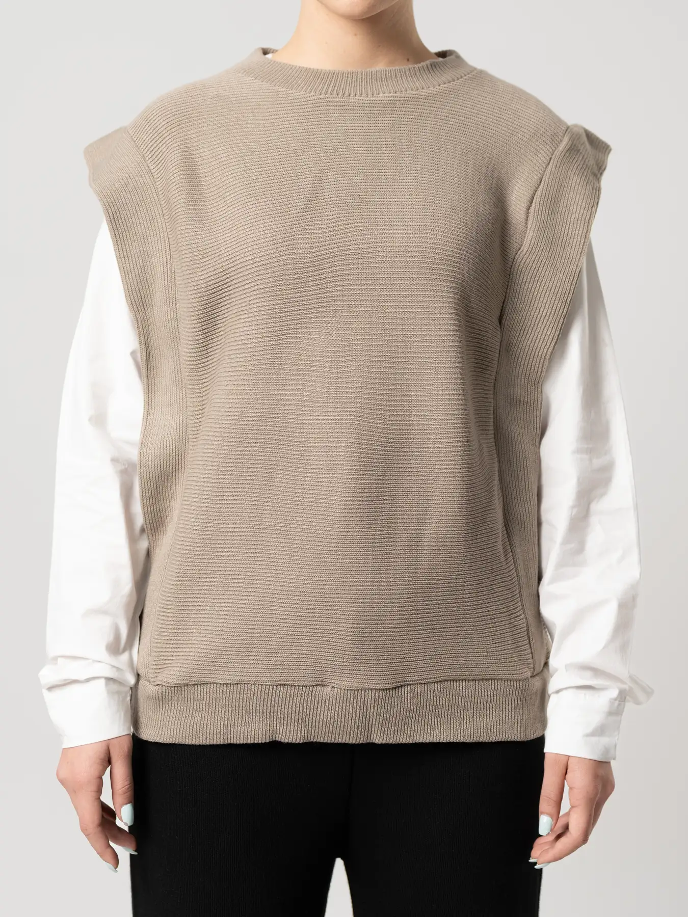 بلوز بافت زنانه کبریتی خاکی 61