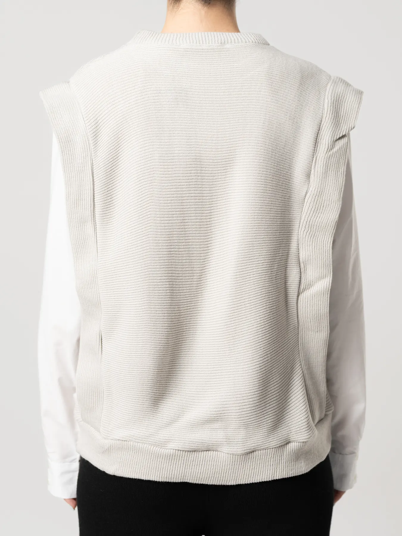 بلوز بافت زنانه کبریتی طوسی روشن 63